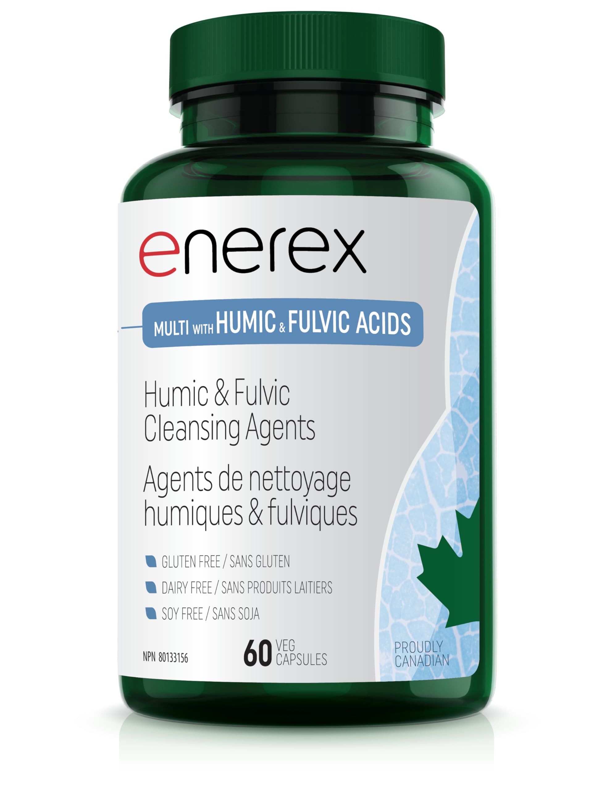 Enerex Multi avec acides humiques et fulviques - Soutien minéral quotidien avec du chou frisé biologique - Aide le corps à se « nettoyer » naturellement sans appauvrir les nutriments - Végétalien, sans OGM, sans gluten, 60 capsules végétales