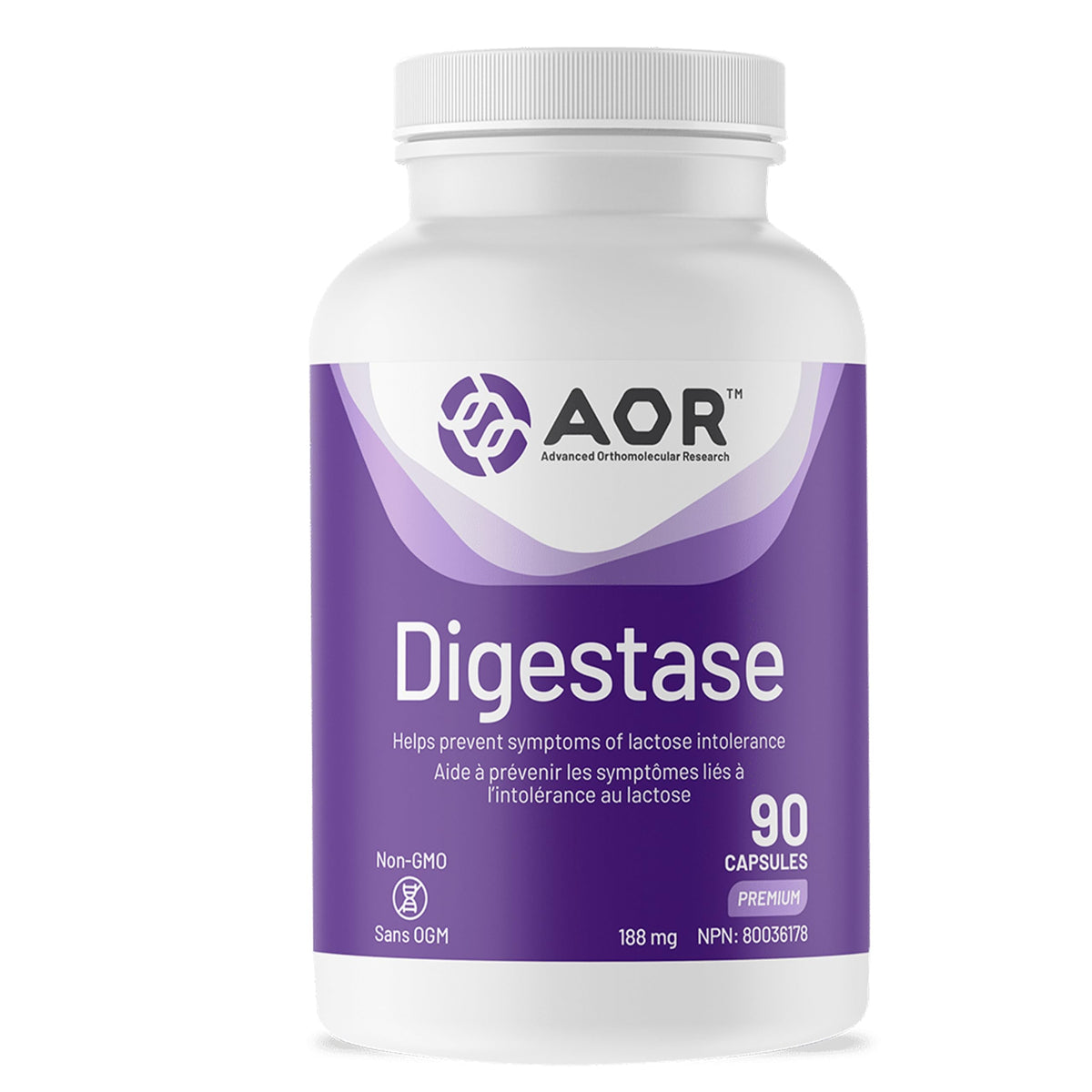 AOR Digestase Digestive Enzymes Supplement for Gas & Bloating, 90 Capsules