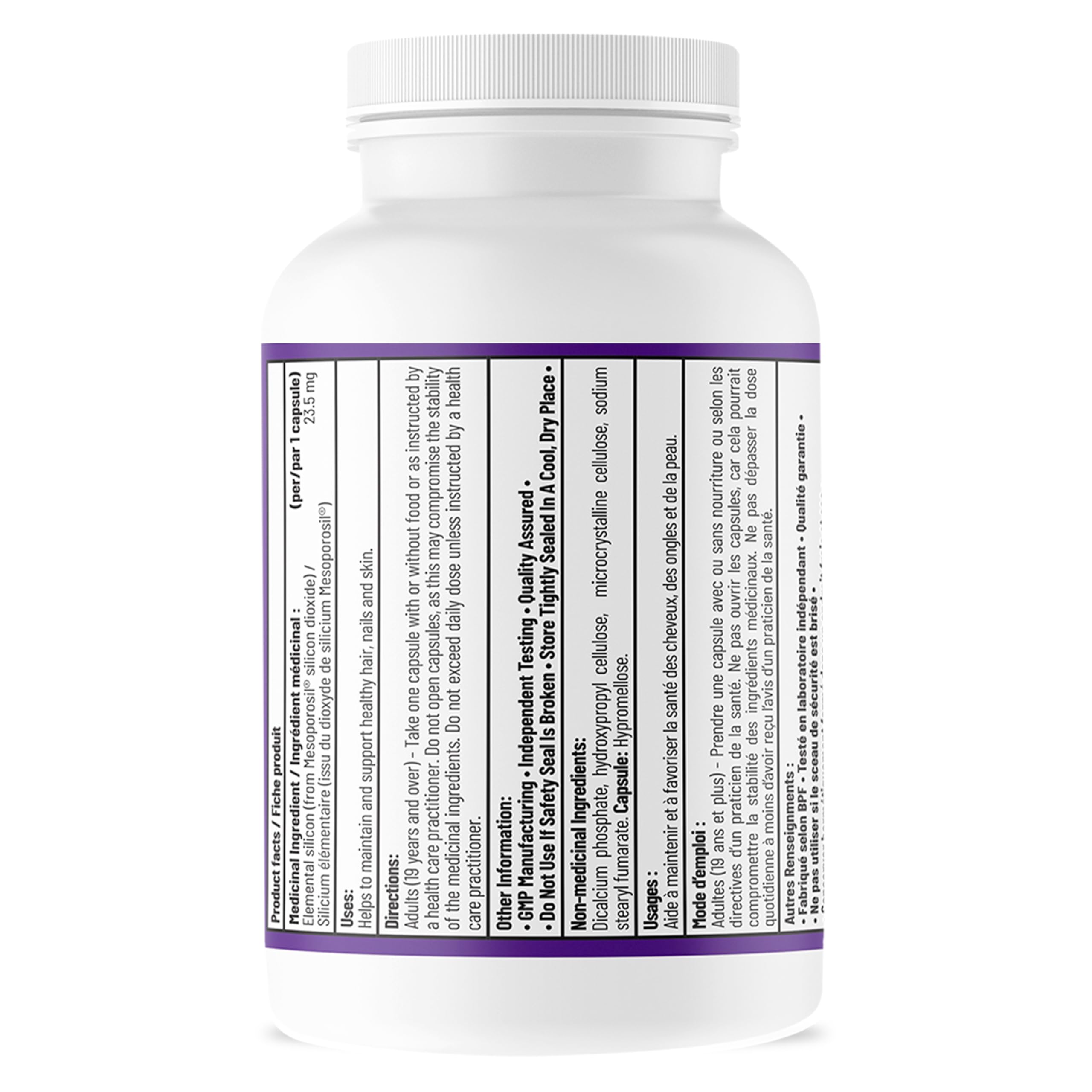 AOR OrthoSil Silica Supplement, 30 Vegan Capsules, 30 Days Supply, Features Patented Mesoporosil, Supports Healthy Hair, Skin, Nails, Connective Tissue & Structural Wellness, Gluten-Free & Non-GMO
