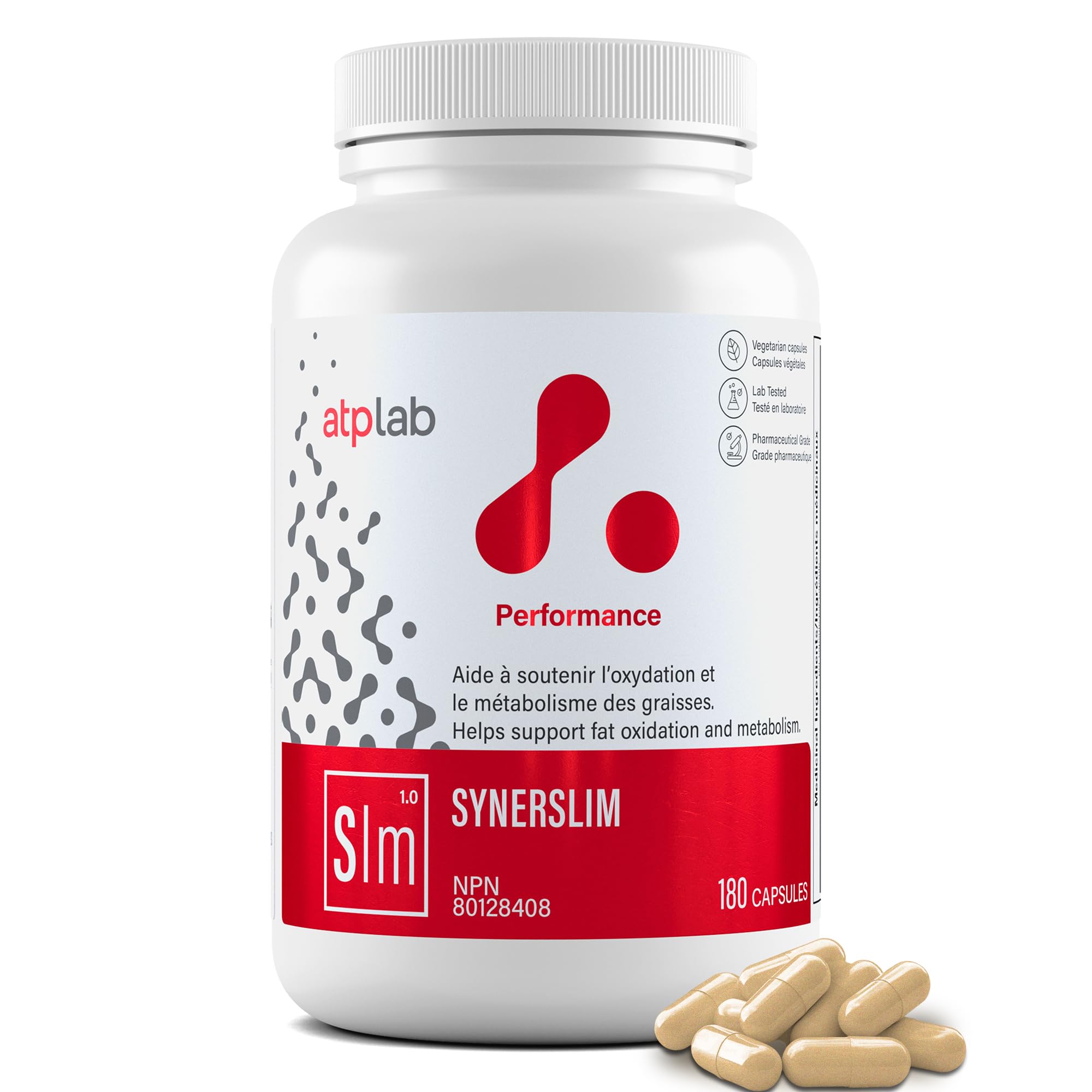 ATP LAB Synerslim, 180 Capsules 30-Day Supply - GMO-Free Thyroid Support Supplement for Women & Men - Enhances Energy Level, Supports Physical Performance & Encourages Balance