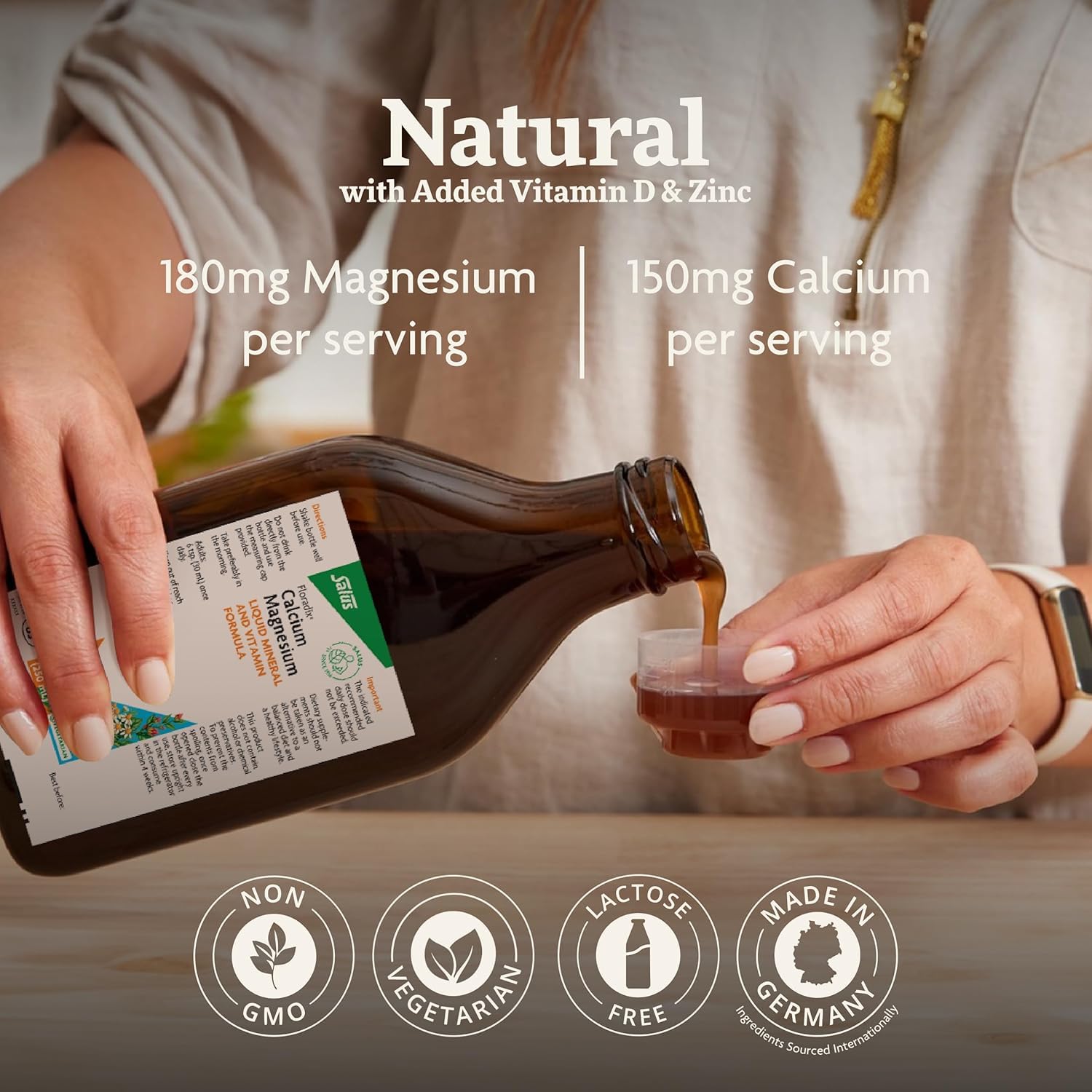 SALUS Calcium Magnésium avec zinc et Vitamine D 500 millilitres