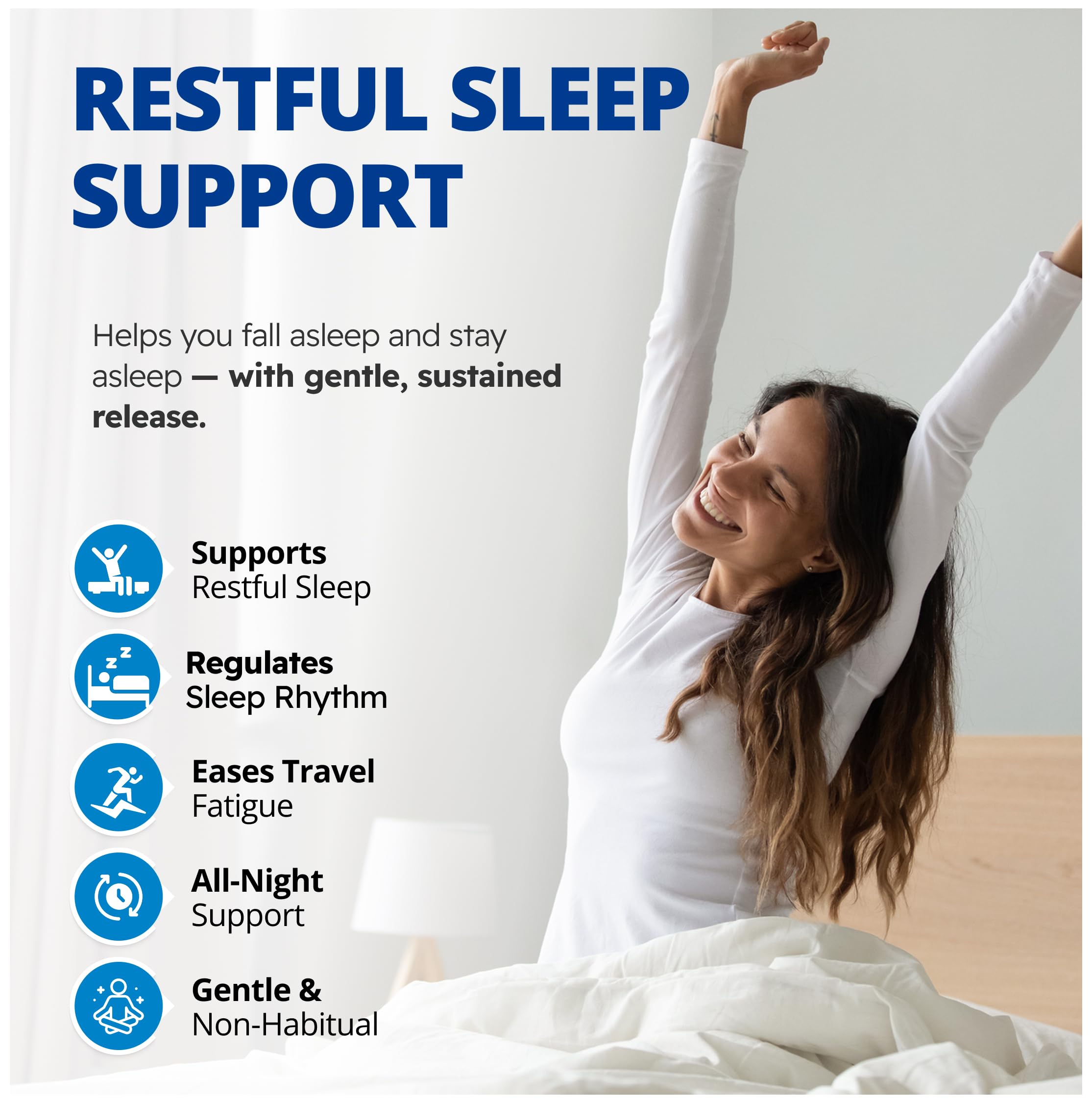 CanPrev Pure Melatonin 3 mg Sustained-Release, 60 Vegan Caps 60-Day Supply - Supports Restful & Extended Sleep Management, Travel Adjustments & Natural Sleep Rhythm - Melatonin Supplement for Adults