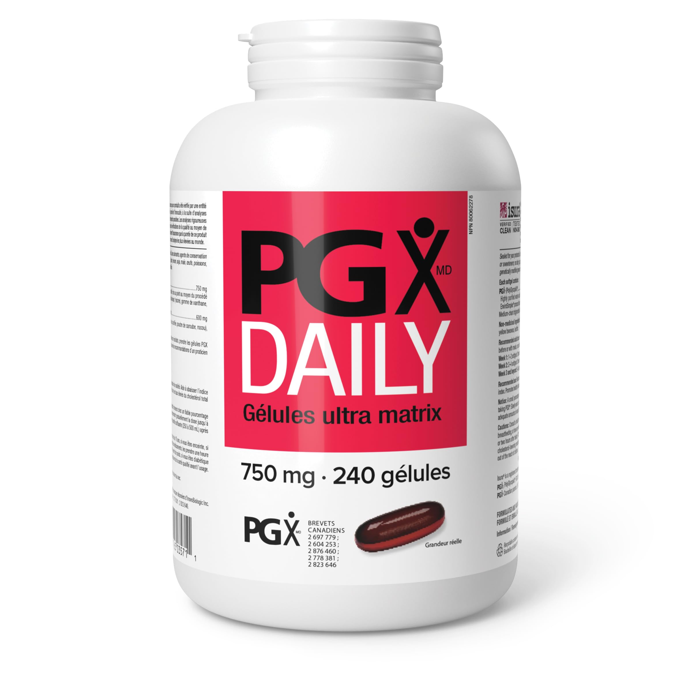 Natural Factors PGX Daily Ultra Matrix 750 mg, Soluble Fibre Complex, Reduces Appetite by Promoting a Feeling of Fullness, Fiber Supplements, Gluten-Free, Non-GMO, Proudly Canadian