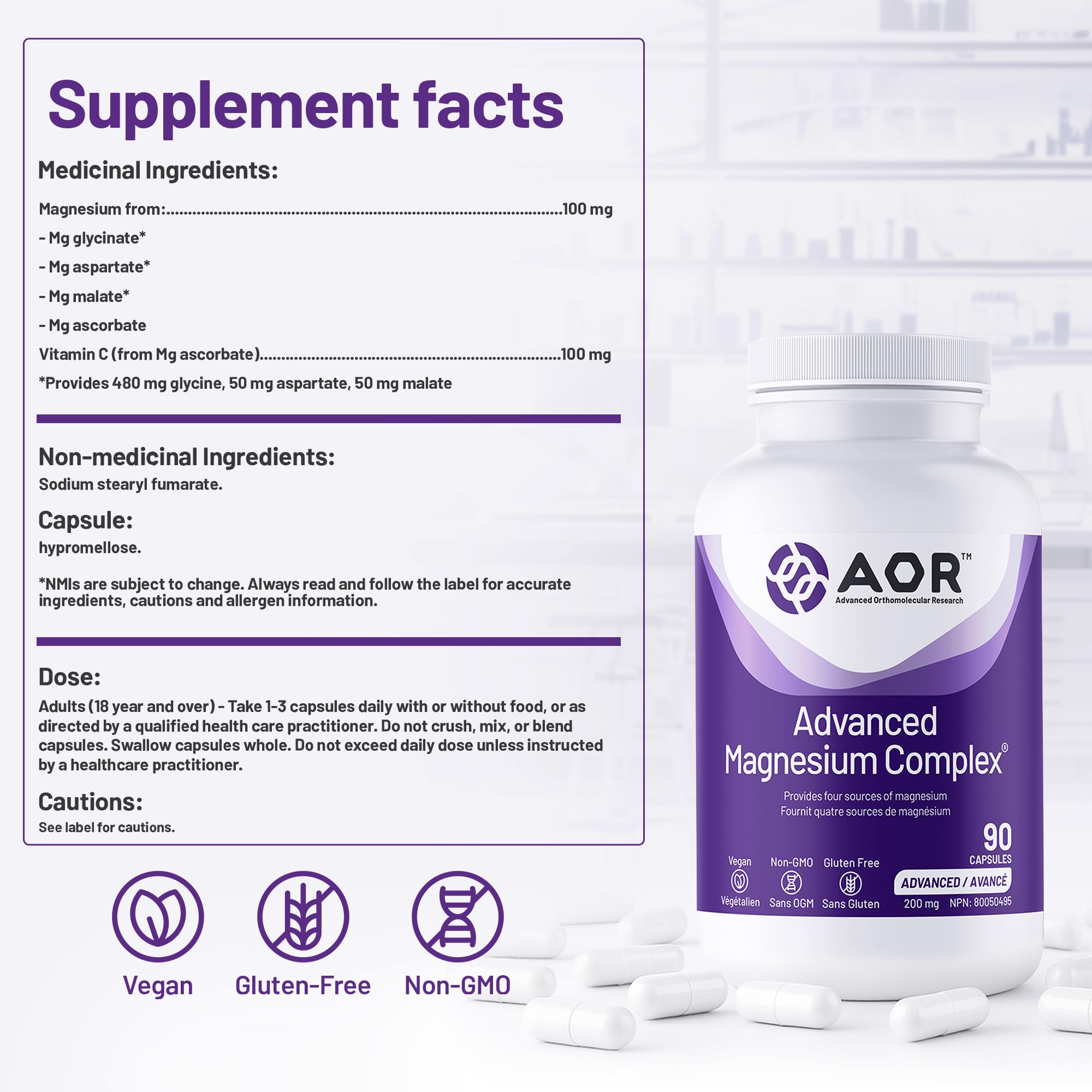 AOR Complexe de Magnésium Avancé 200mg