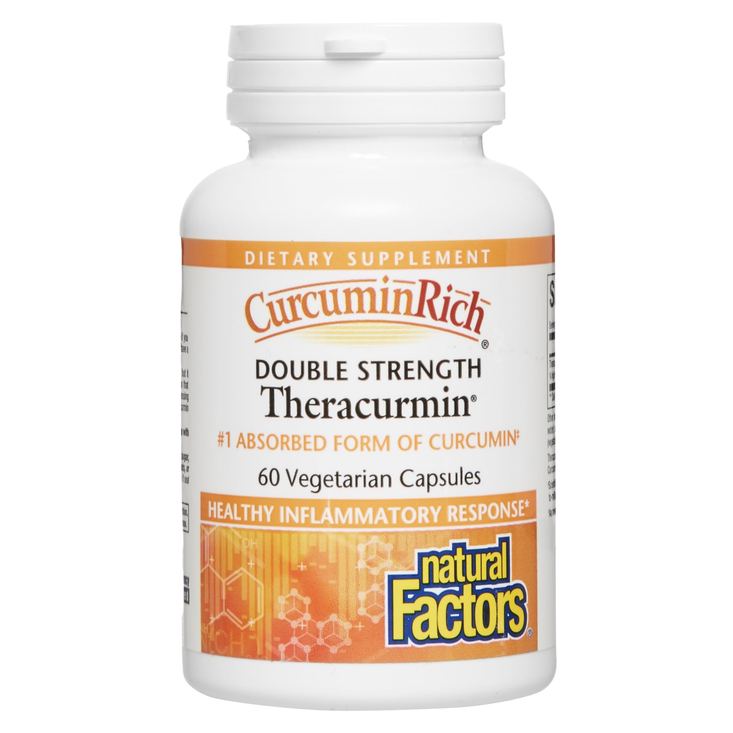 Natural Factors - CurcuminRich Double Strength Theracurmin 60mg, #1 Absorbed Form of Curcumin, 60 Vegetarian Capsules