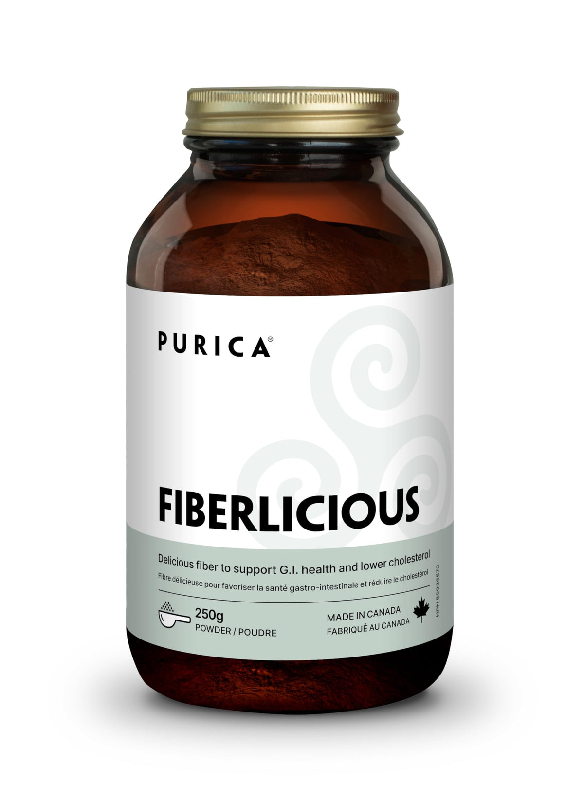 PURICA Chicory Root Inulin Powder, Fibre Supplement, Made in Canada, 250g