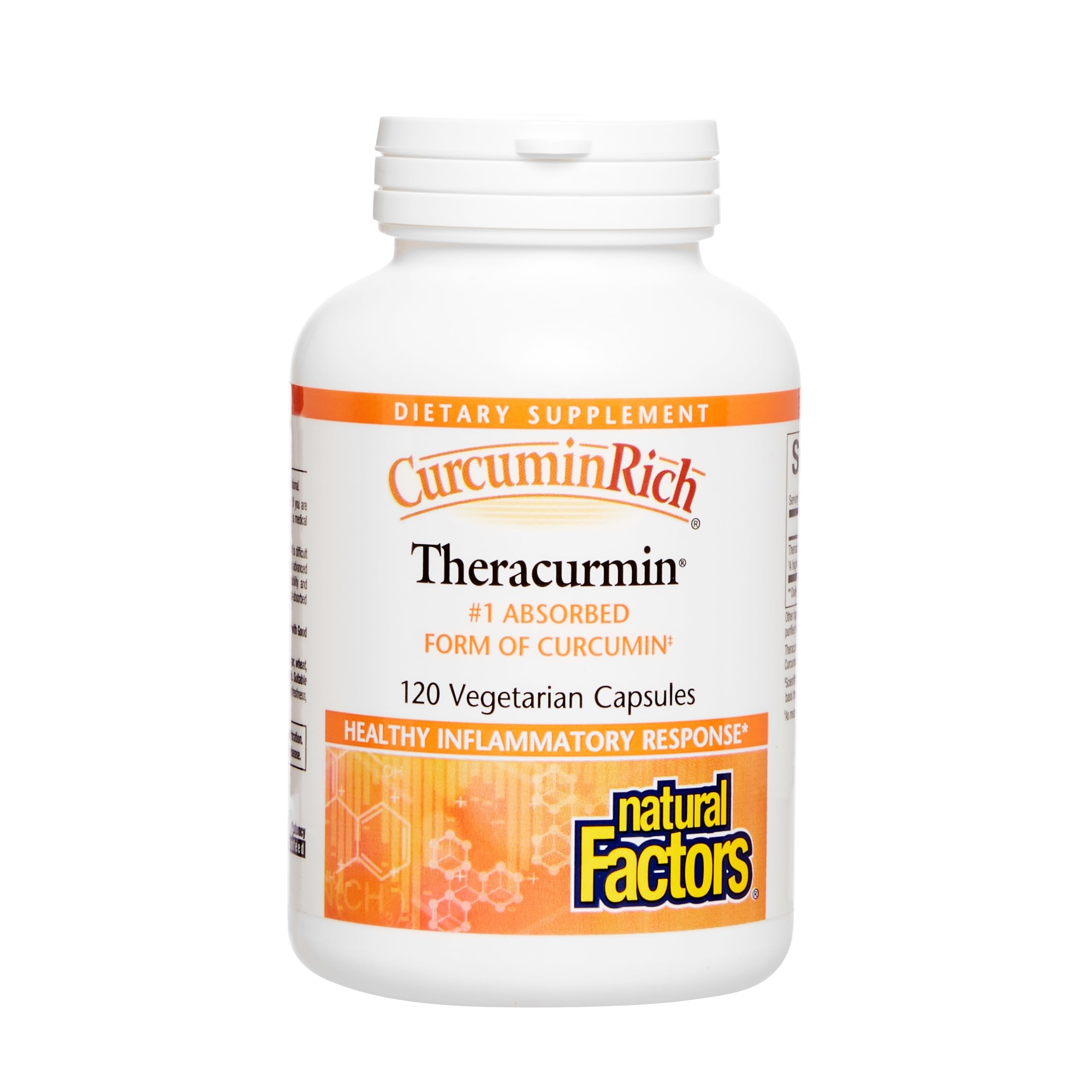 Natural Factors - CurcuminRich Theracurmin 30mg, Inflammation Support for Joints, Heart, and Circulation, 120 Vegetarian Capsules