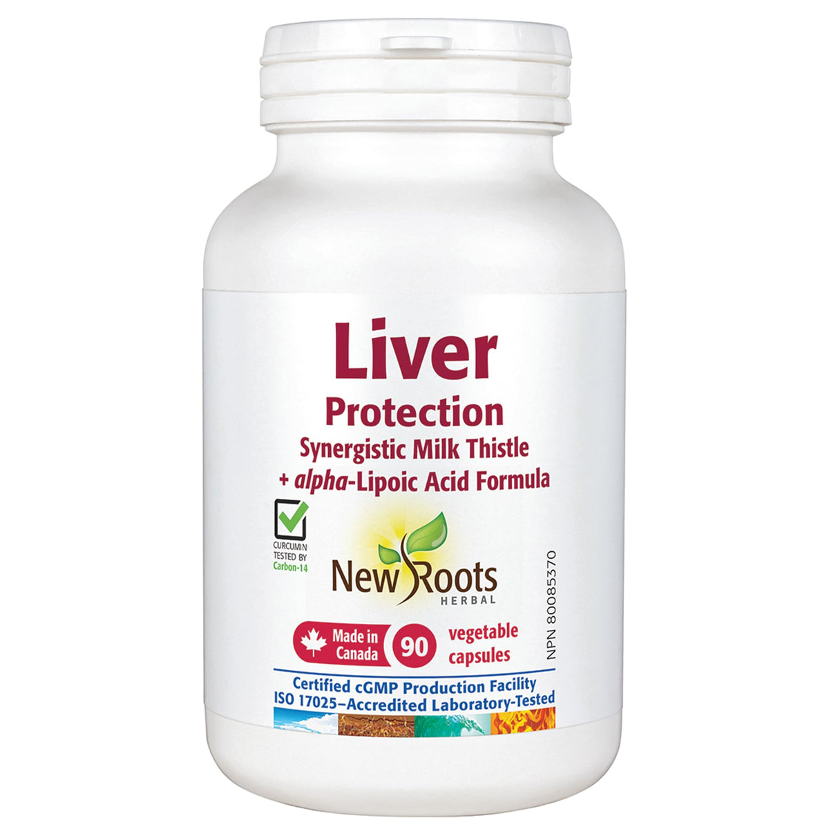 New Roots Herbal Liver Protection Capsules, Milk Thistle, 90 Capsules