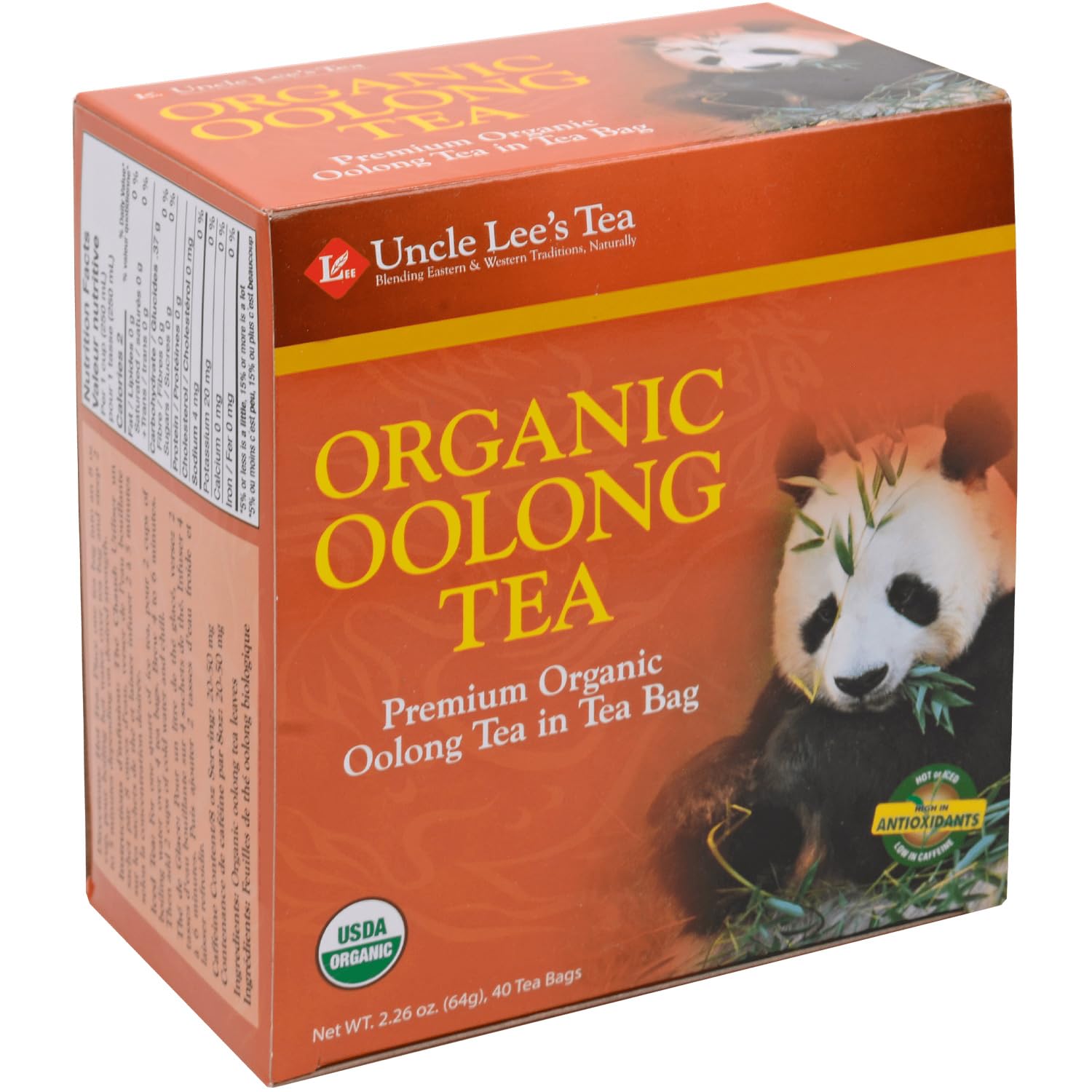 Uncle Lee's Tea Organic Oolong Tea, 40 Count