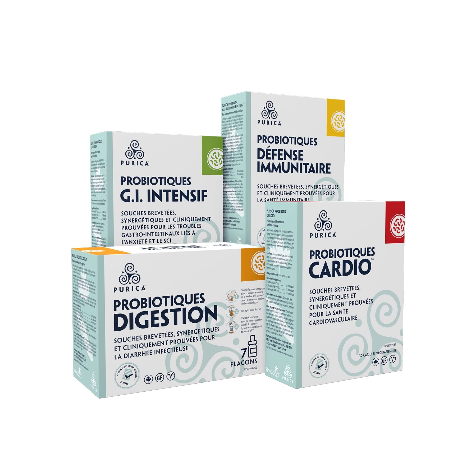 PURICA Probiotic Intensive GI 30 Vegan Capsules, 30-Day Supply, Support Digestive Balance, Comfort and Regularity, Probiotic Strains for Optimal Gut Flora, Help Reduce Occasional Bloating, Gluten-Free