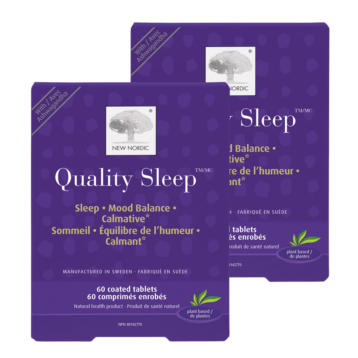 New Nordic Ashwagandha Sleep Tablets, Melatonin Free, 60 Day Supply, 2 Pack