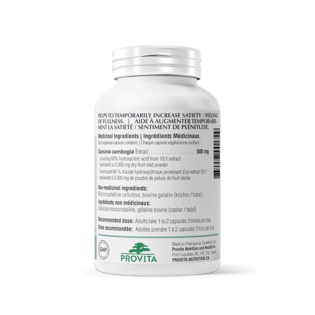 Garcinia Cambogia 5000™ (Lower Appetite) by Provita Nutrition (Canadian Made) 90 Capsules.