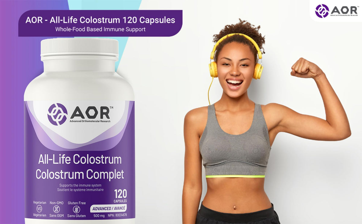 AOR All-Life Colostrum Supplements, 500 mg, 120 Capsules, 4-Month Supply