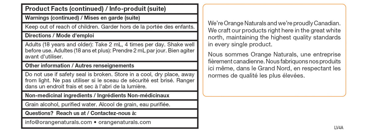 Orange Naturals Ashwagandha Tincture Organic 100ml Liquid Drops for Calm Focus, Nervous System Balance & Restful Sleep – Ayurvedic Root Extract