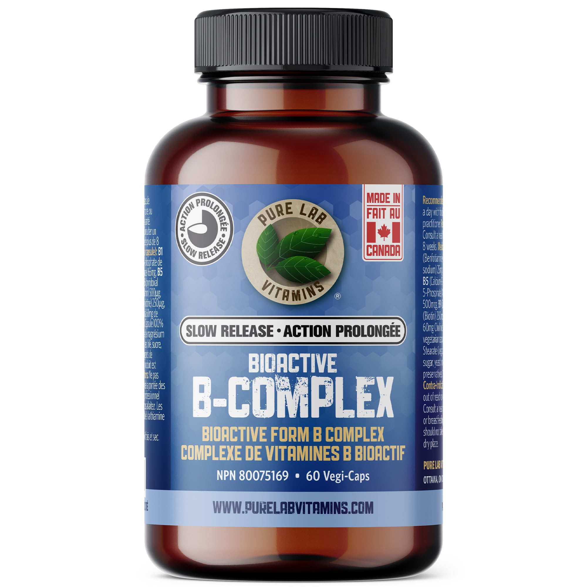 Pure Lab Vitamines | Complexe B bioactif à libération lente