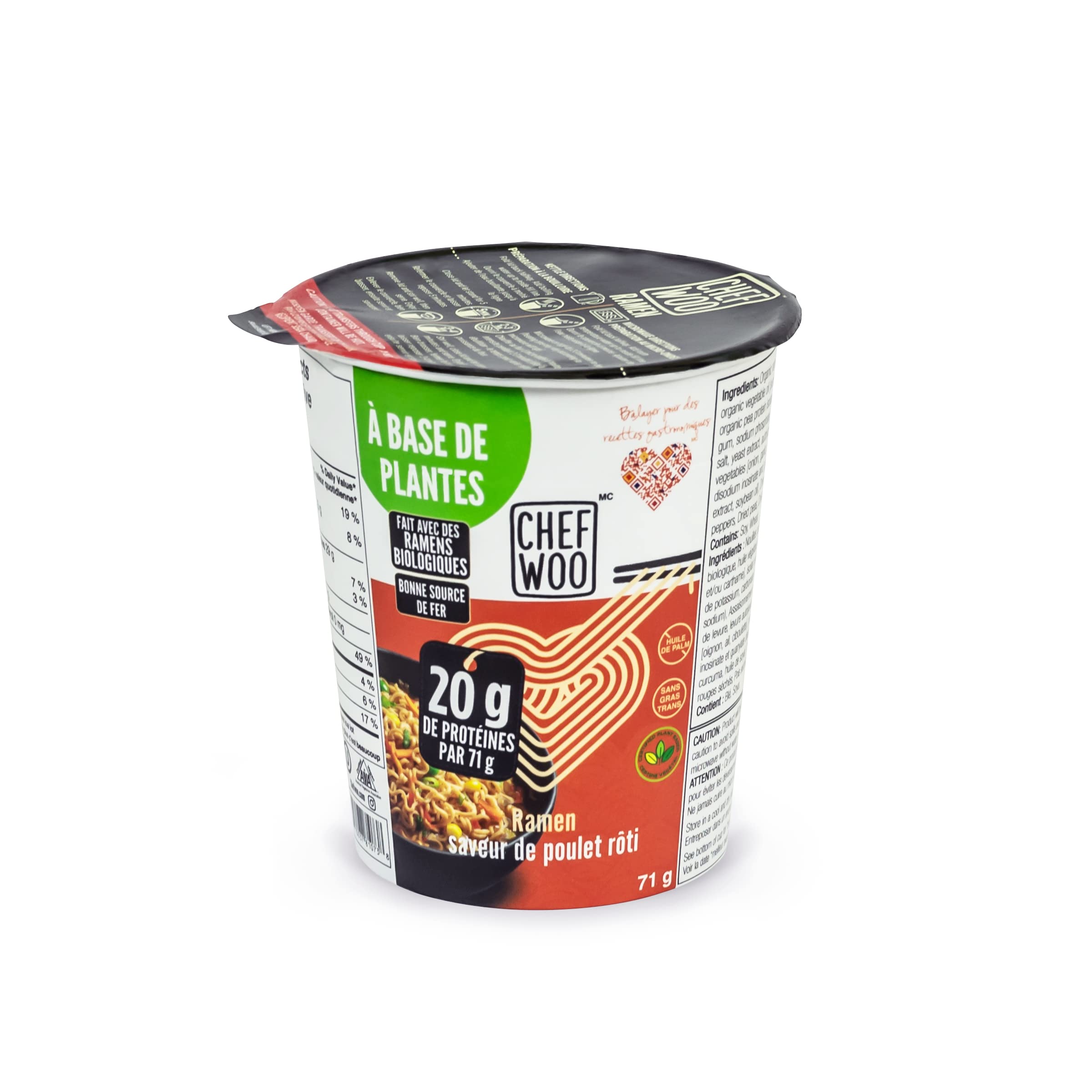 CHEF WOO ROASTED CHICKEN RAMEN NOODLES (Pack of 12)