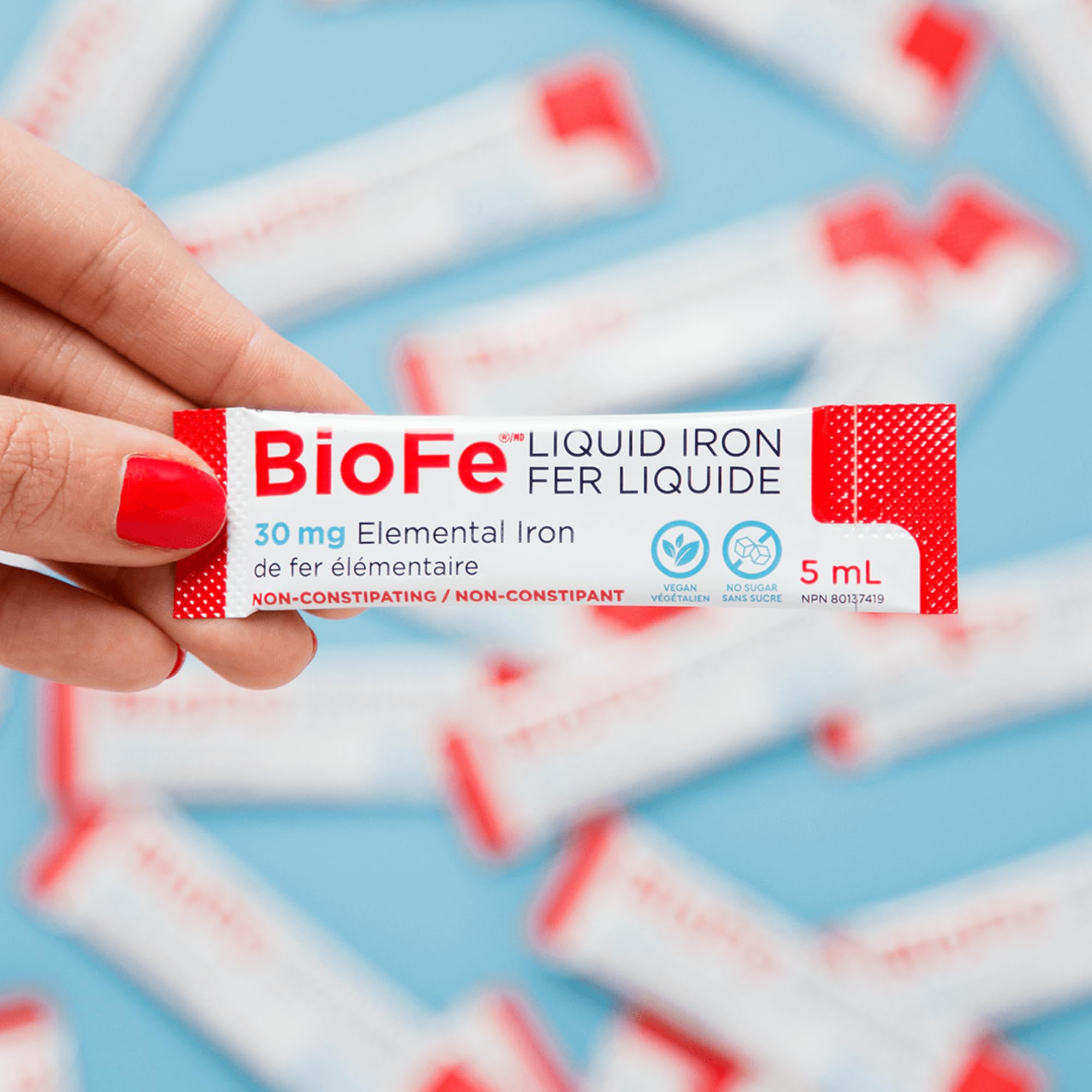 KidStar Nutrients - BioFe Liquid Elemental Iron 30mg, 46 Sachets 46-Day Supply - Helps to Prevent Iron Deficiency Anemia - Vegan, Non-Constipating, No-Sugar, No-Digestive Upset and Gluten-Free