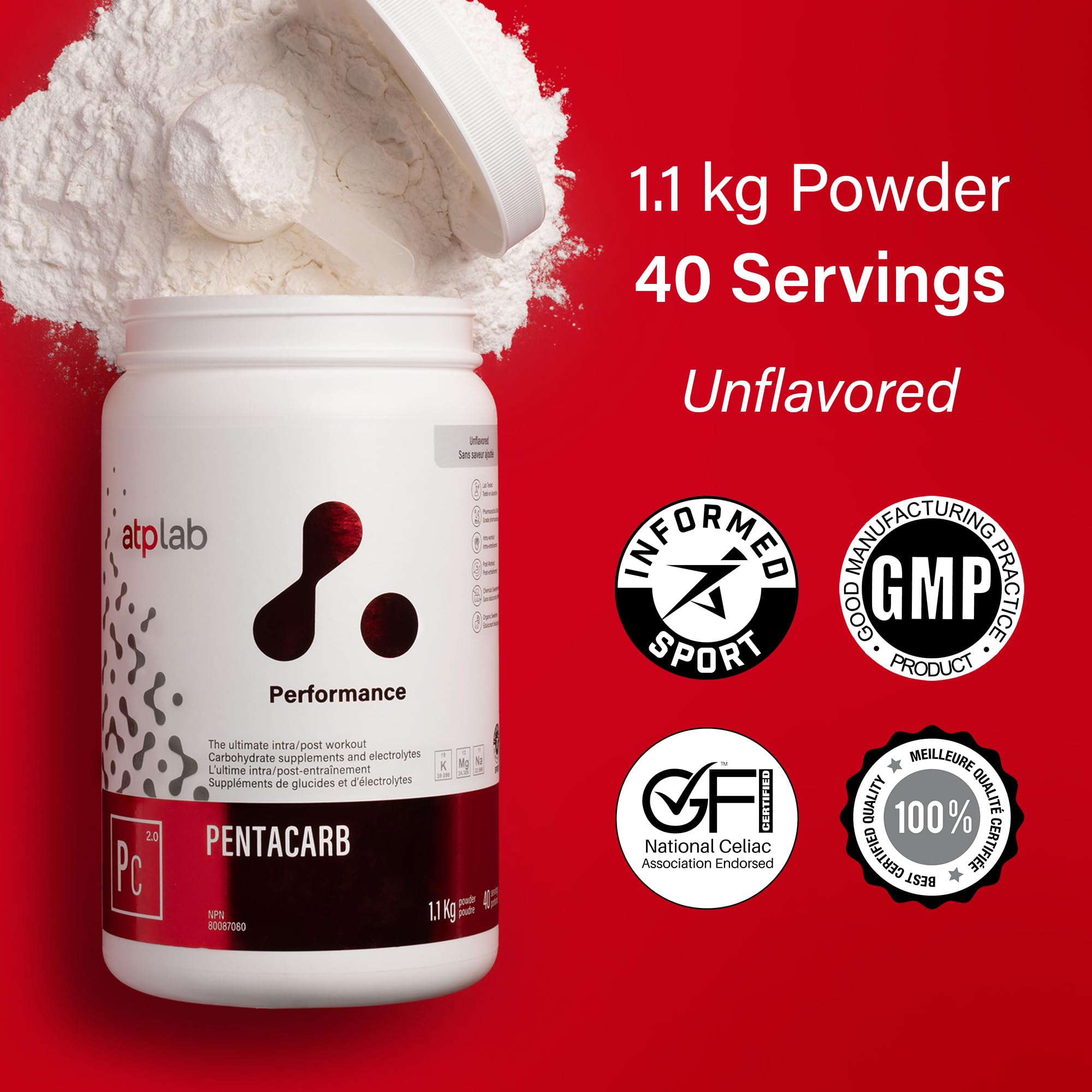 ATP LAB Pentacarb 1,1kg Poudre 40 portions