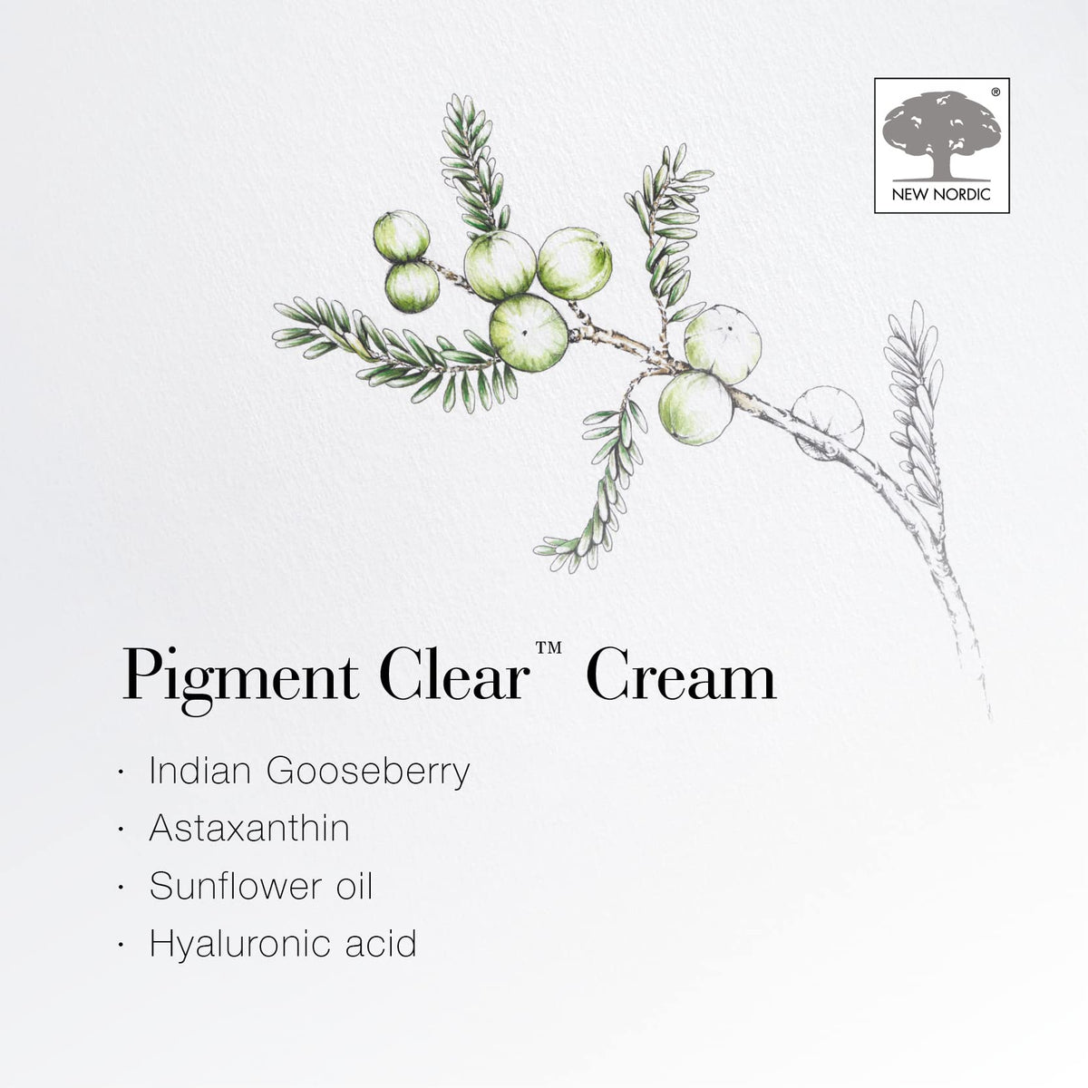 New Nordic Pigment Clear Cream, Face Cream, Dark Spot Support, Vegan, 50 ml