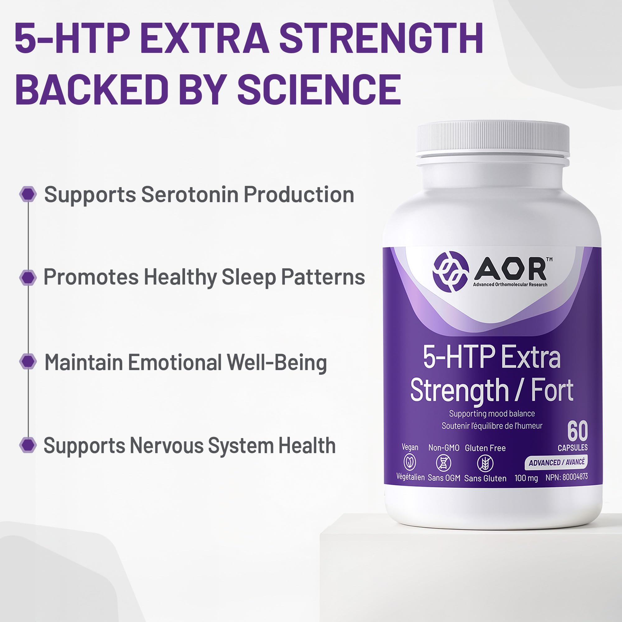 AOR - 5HTP Extra Fort 60 gélules