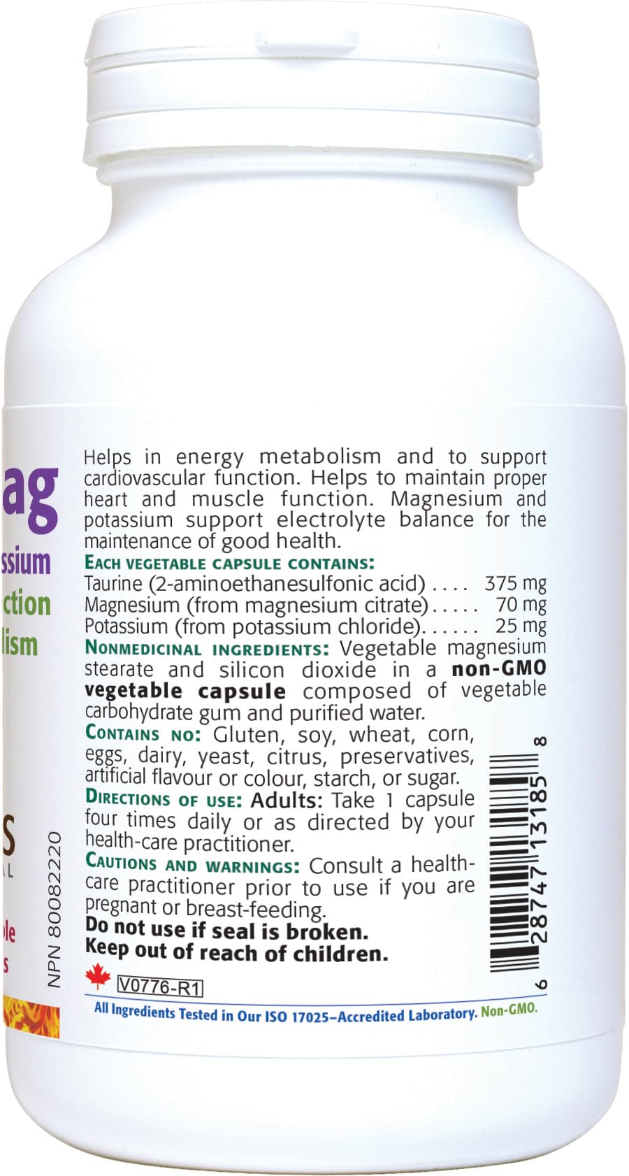 New Roots Herbal - Active Mag with Taurine and Potassium, 120 Capsules 30-Day Supply - Magnesium Citrate Supplement - Supports Electrolyte Balance, Helps to Maintain Proper Heart and Muscle Function