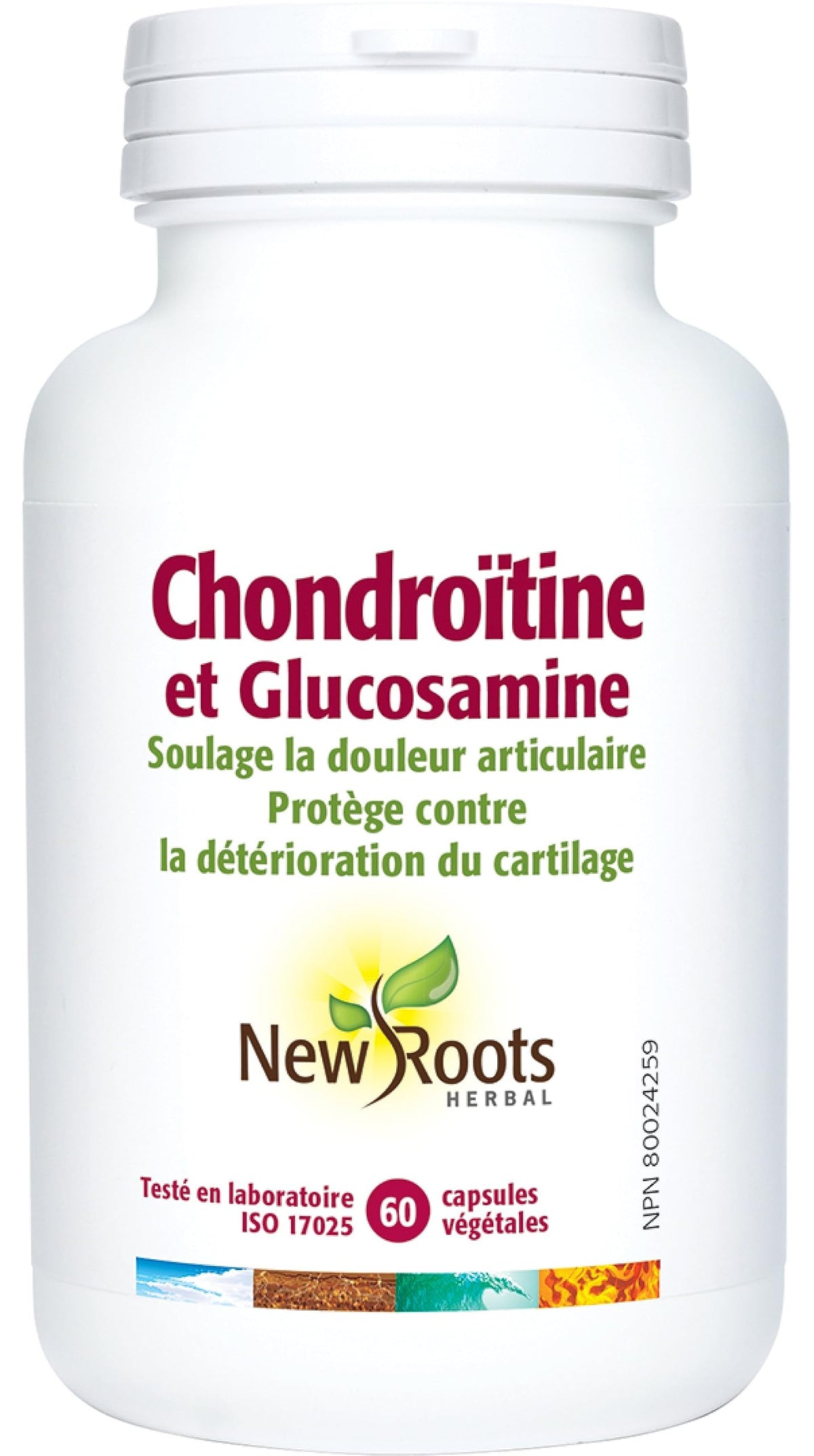 New Roots Herbal - Chondroitin and Glucosamine 120 Capsules, 40-Day Supply, Supports Joint Comfort, Flexibility and Mobility, Encourages Cartilage Function & Smooth Movement, Gluten, Soy & Dairy-Free"