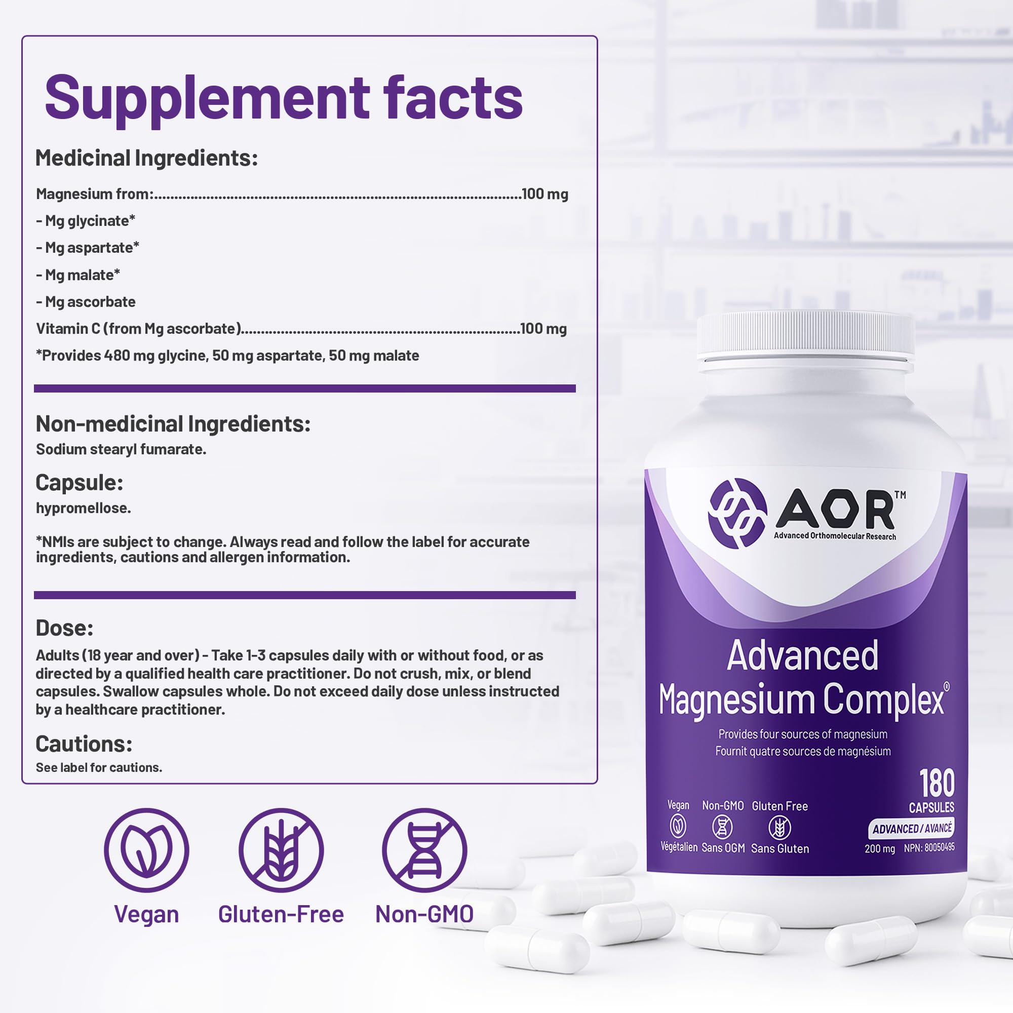 AOR Complexe de Magnésium Avancé 200mg