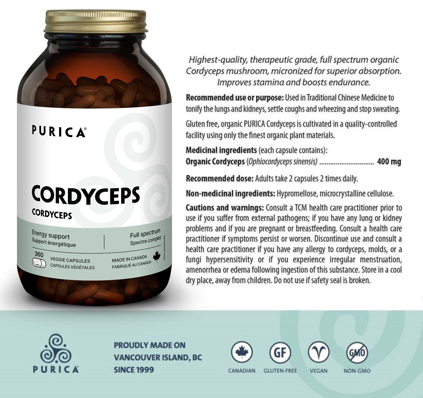 PURICA Cordyceps Champignons micronisés
