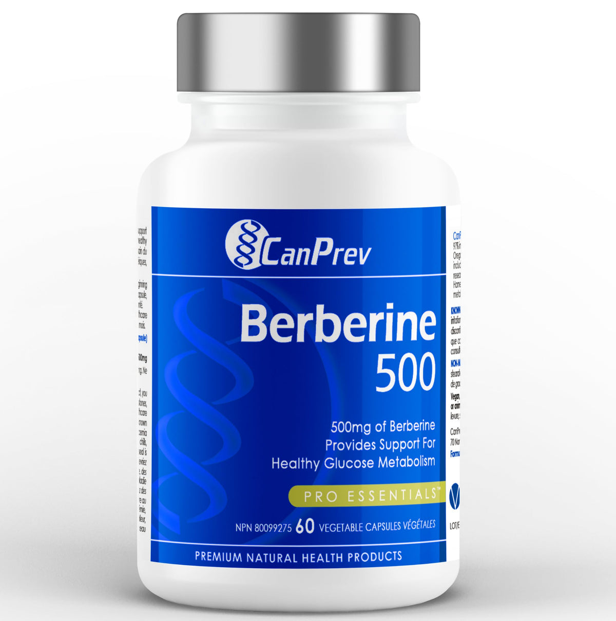 CanPrev Berberine 500mg Capsules, Glucose Metabolism, Vegan, 30 Day Supply