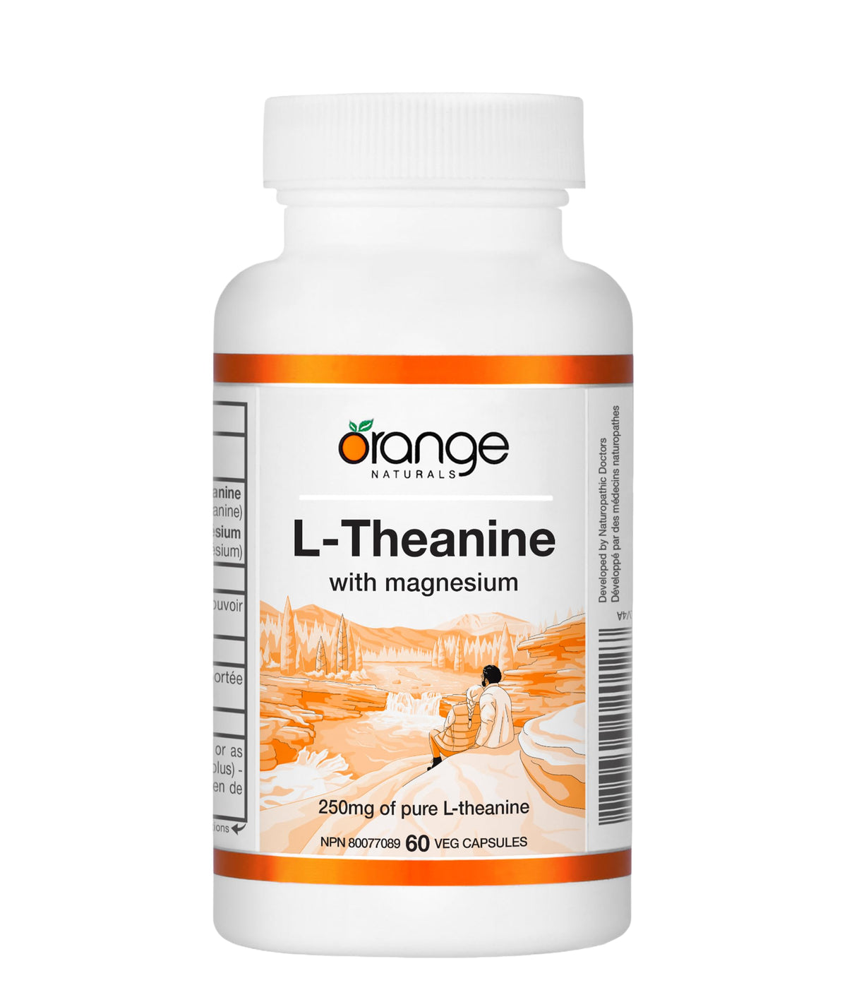 Orange Naturals L-Theanine Magnesium Bisglycinate Capsules, 60-Day Supply