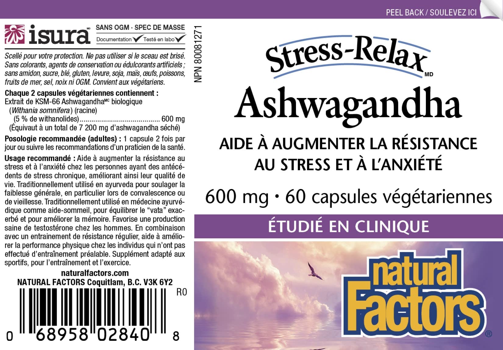 Natural Factors - Stress-Relax Ashwagandha 600 mg