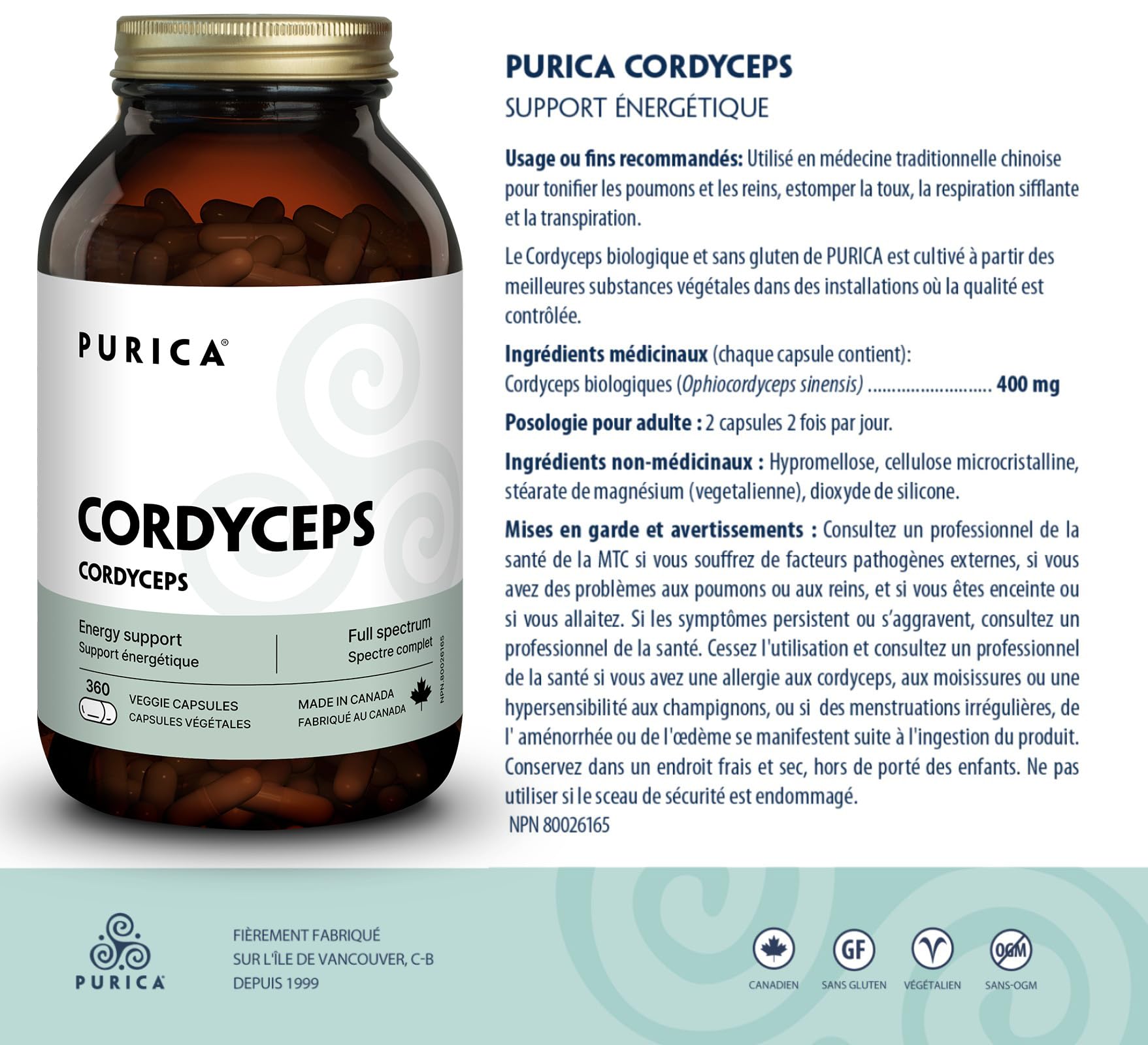 PURICA Cordyceps Champignons micronisés