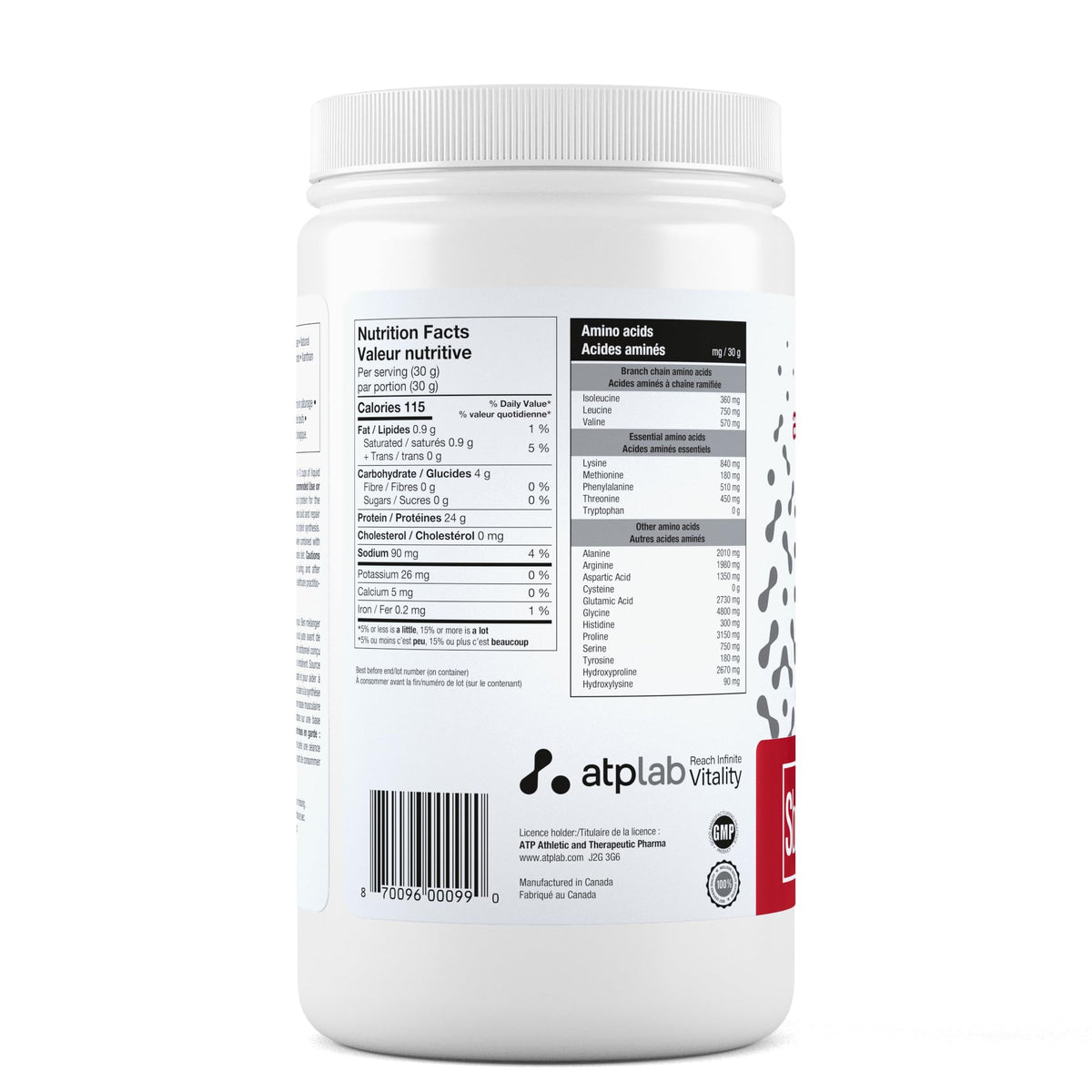 atplab Supreme Beef Protein Powder, Bone Broth, Salted Caramel, 850 g