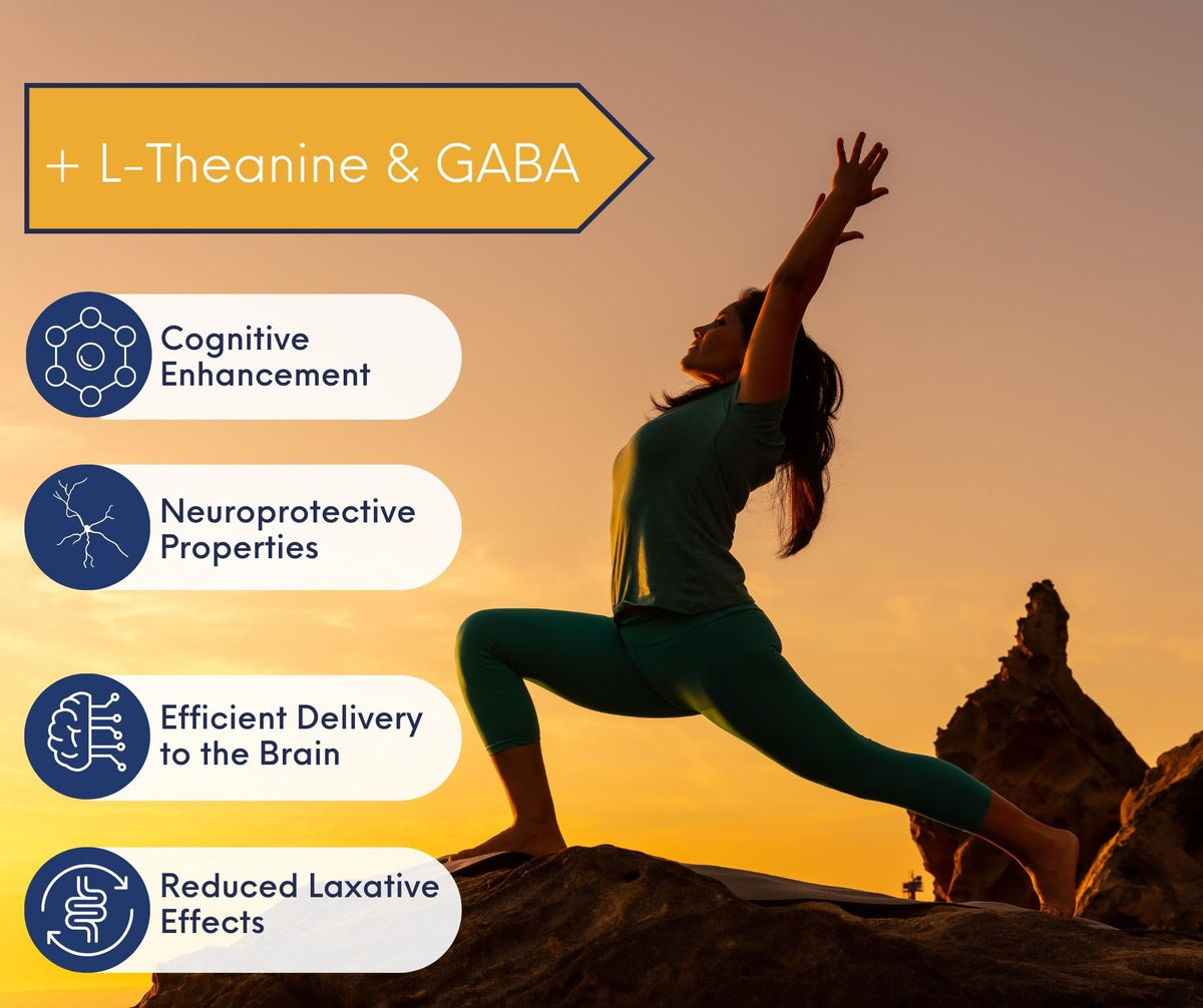 Orthomolecular Laboratories - Enhanced Magtein Magnesium L-Threonate 144mg + L-Theanine & Gaba, 125 Veggie Capsules 41-Day Supply - Promote Relaxation, Electrolyte Balance and Maintain Muscle Function