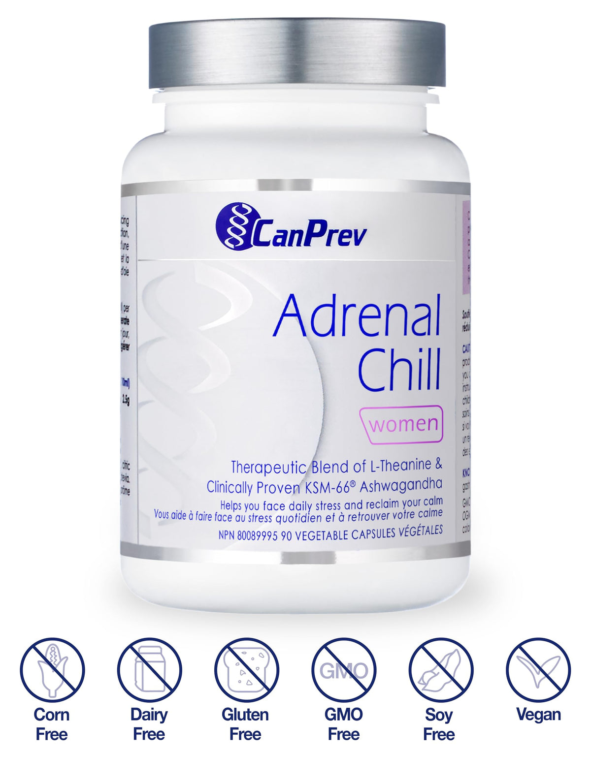CanPrev Adrenal Chill Ashwagandha Supplement, 90 Capsules, 45 Day Supply
