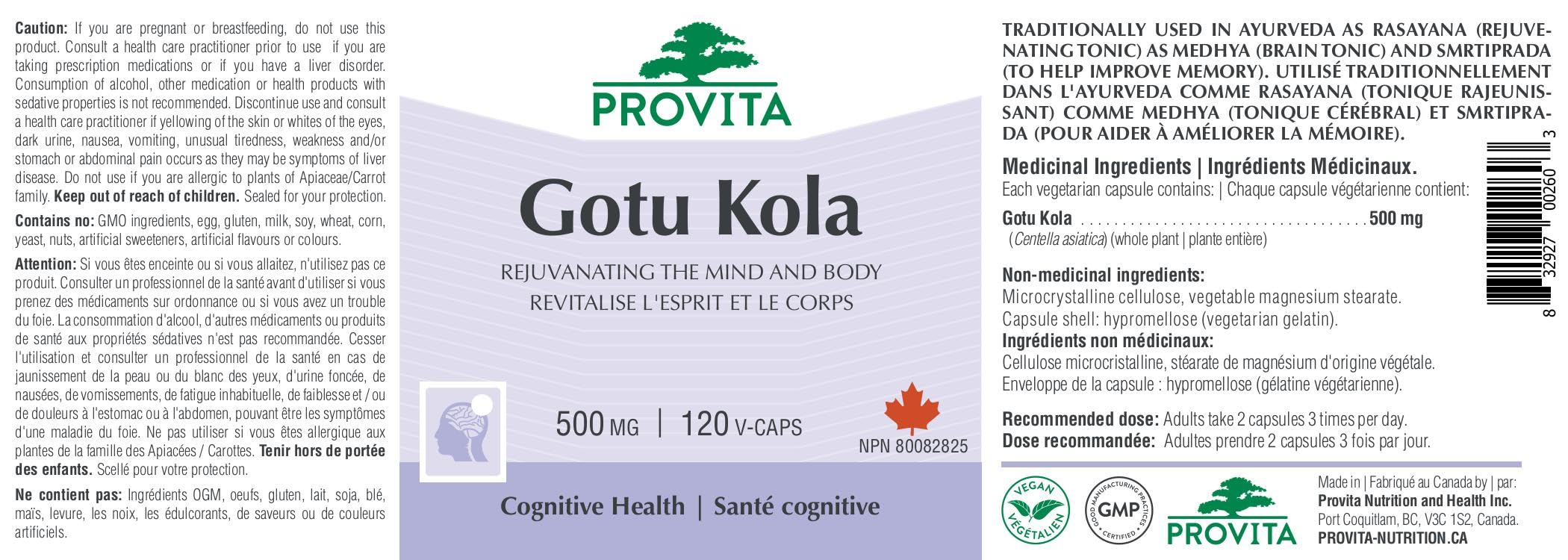 Gotu Kola Mémoire Boost - Amélioration Cognitive Ayurvédique (120 Gélules)