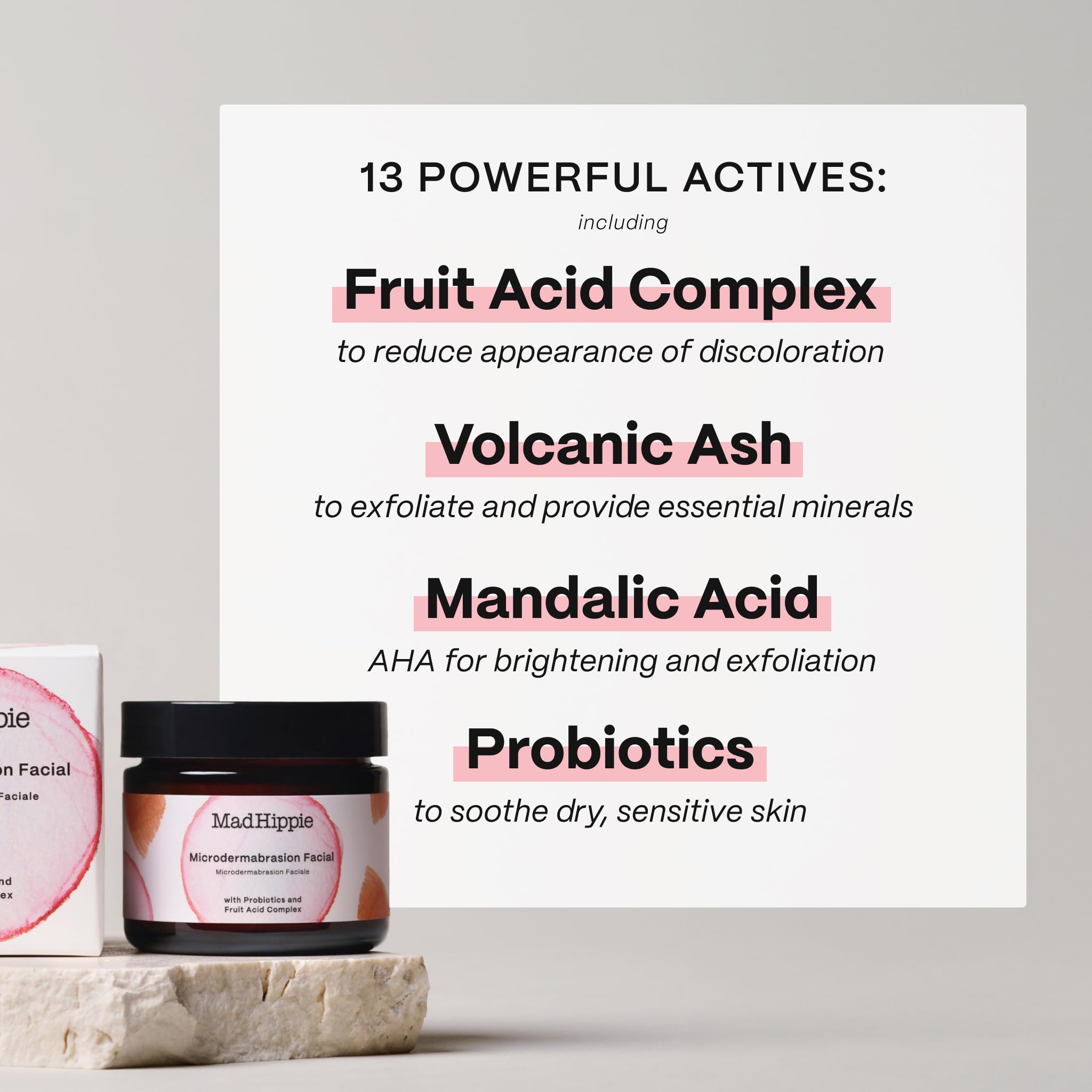 Soin du visage Microdermabrasion par Mad Hippie unisexe - Exfoliant 60 g