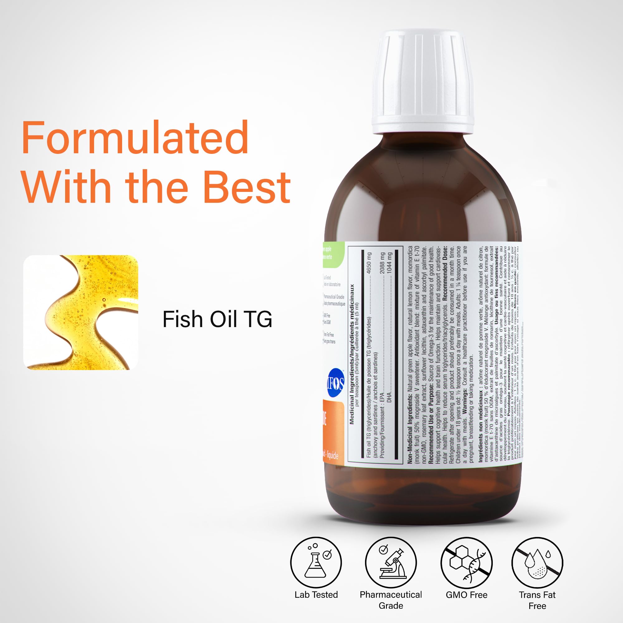 ATPLAB Omega 3 TG liquide, 200 ml