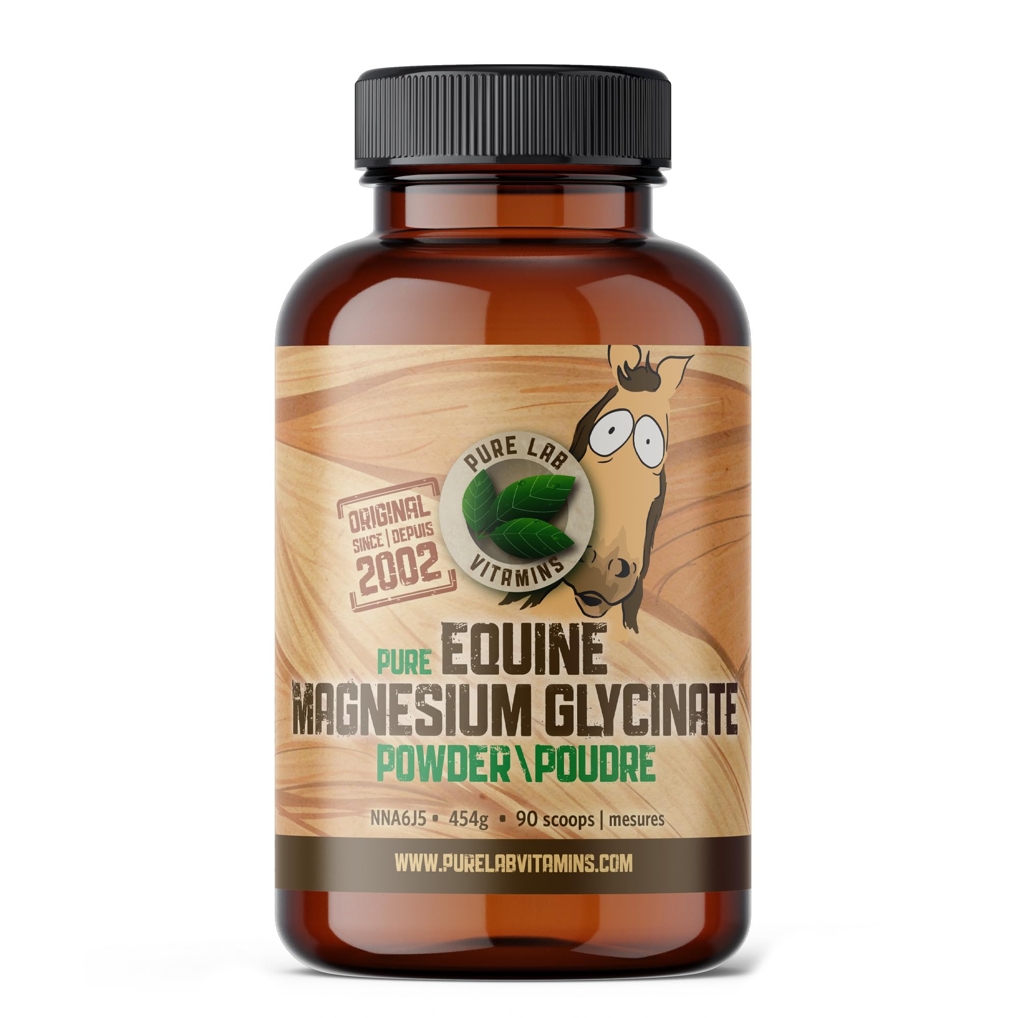 Pure Lab Vitamins Magnésium glycinate équin en poudre – 454 g