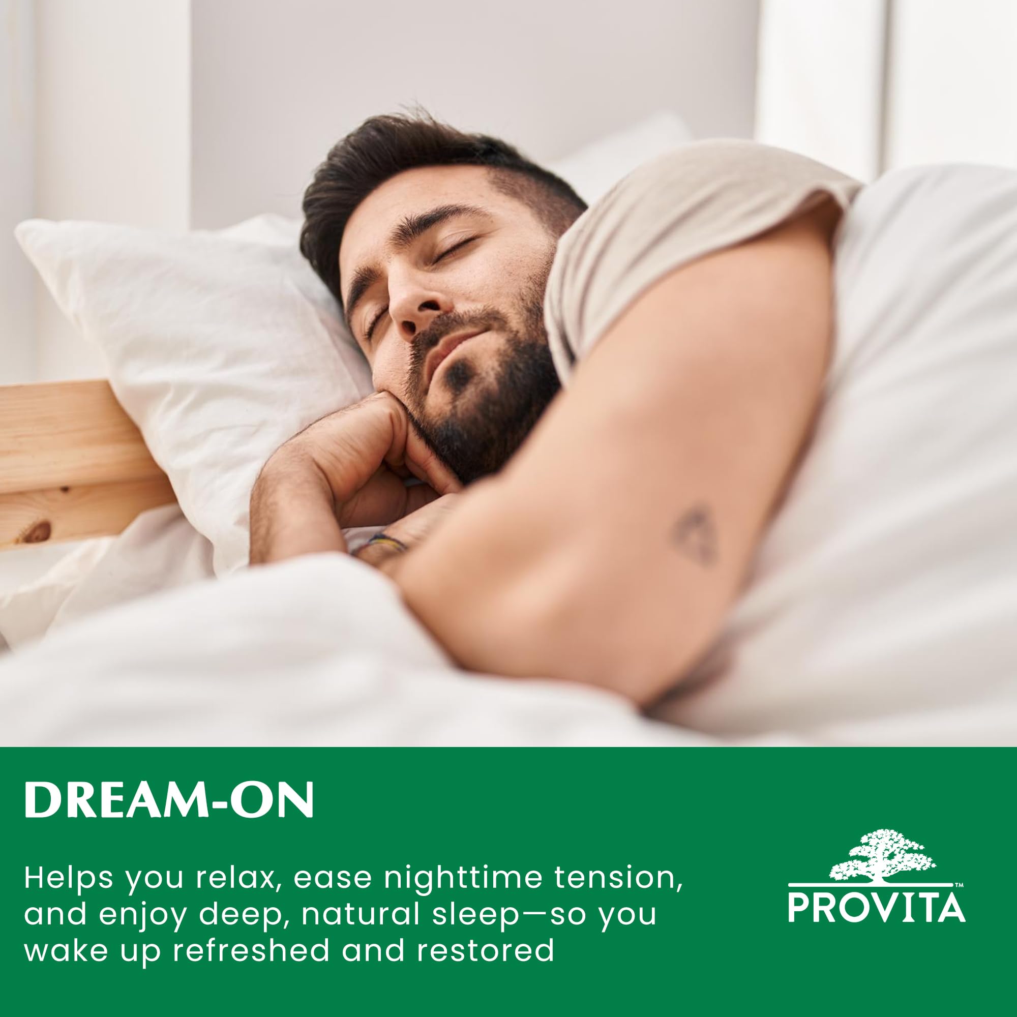 Provita Dream-On™ with Apigenin, California Poppy, Passionflower & L-Theanine | Natural Sleep Aid & Stress Relief | Melatonin-Free Sleep Support Supplement for Adults | NPN 80136916