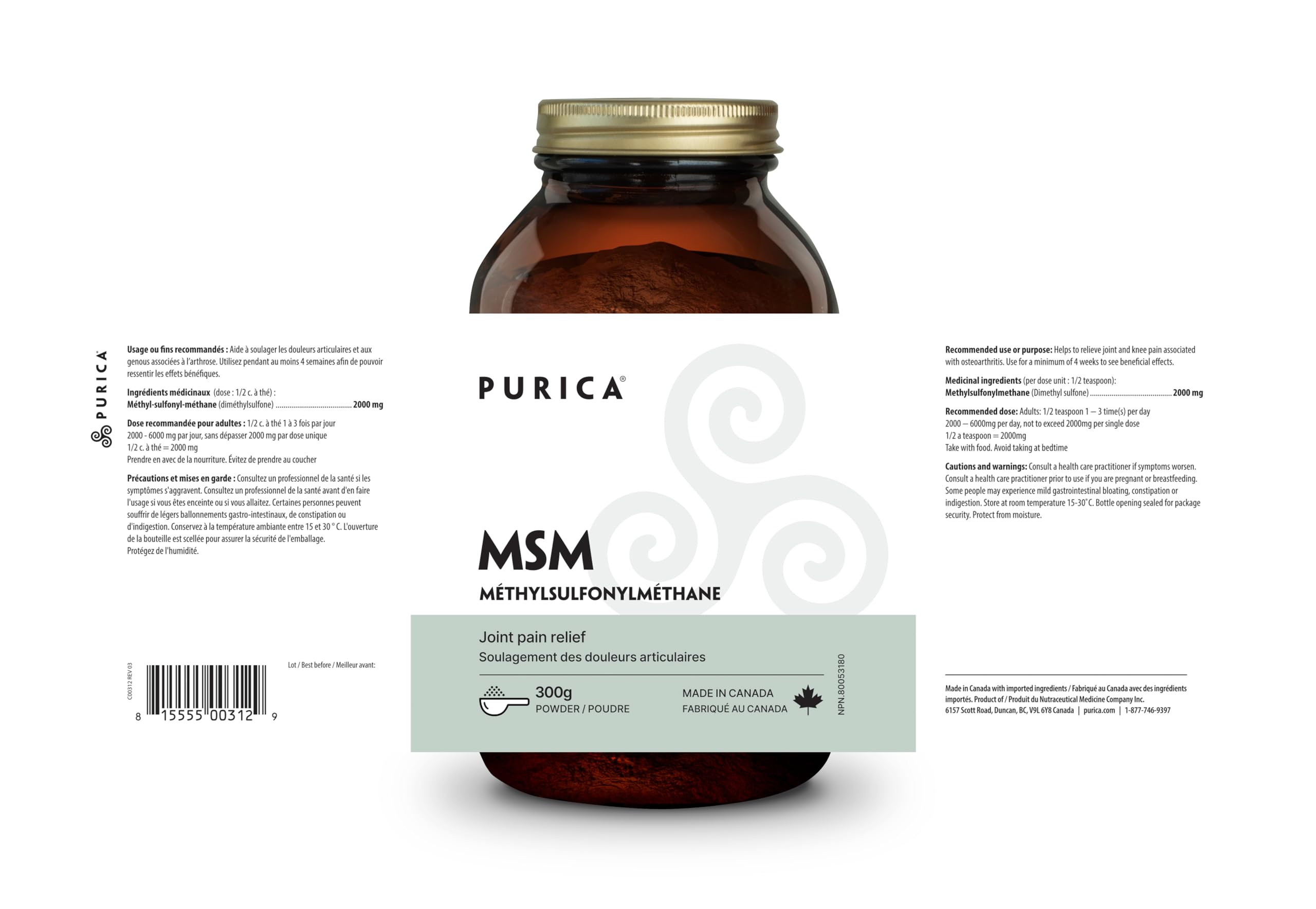 PURICA - MSM - 300g