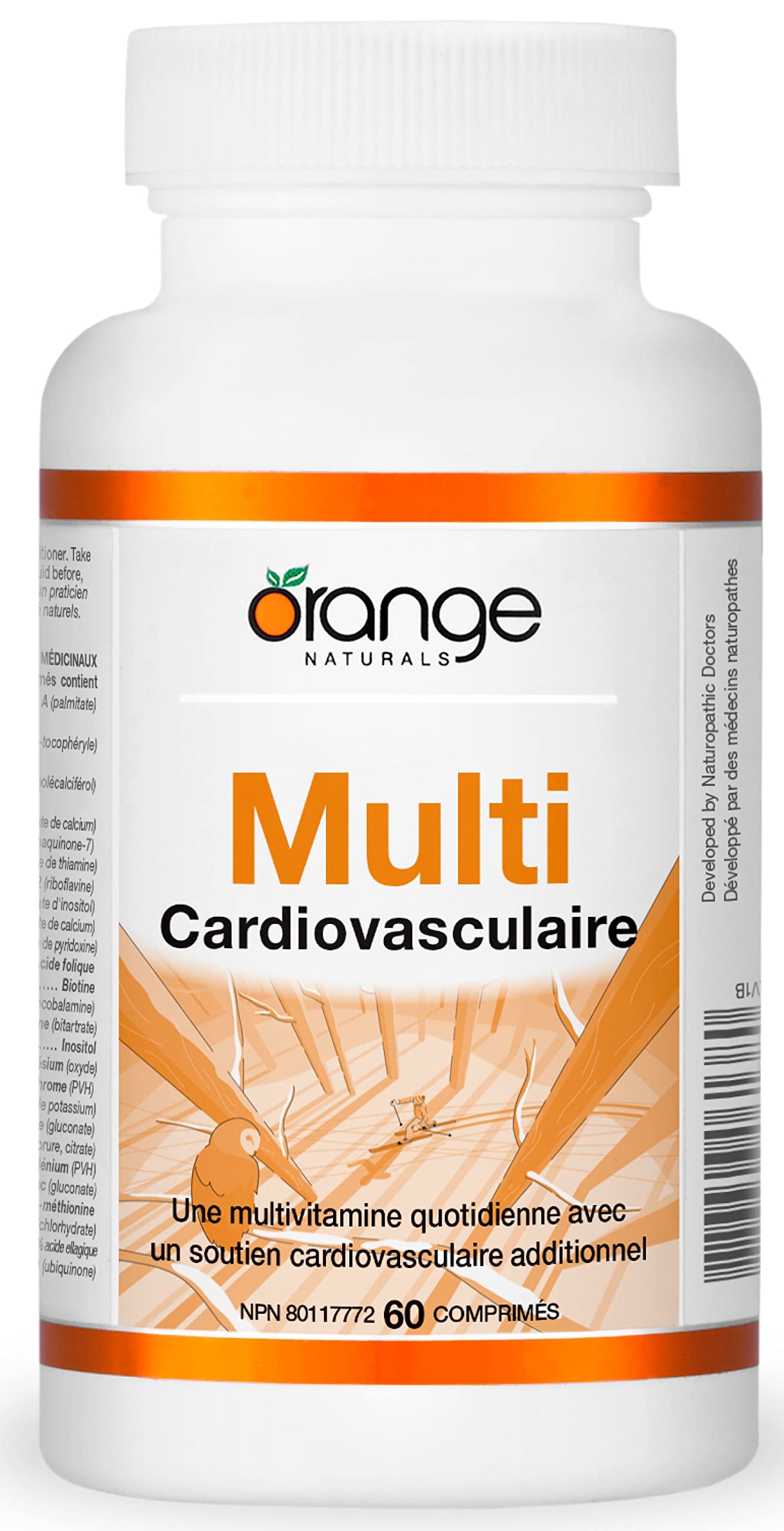Orange Naturals - Cardio Multi, 60 Tablets 30-Day Supply - A Daily Multivitamin with Additional Cardiovascular Support - Vital for Heart Muscle Function and Support Healthy Glucose Metabolism