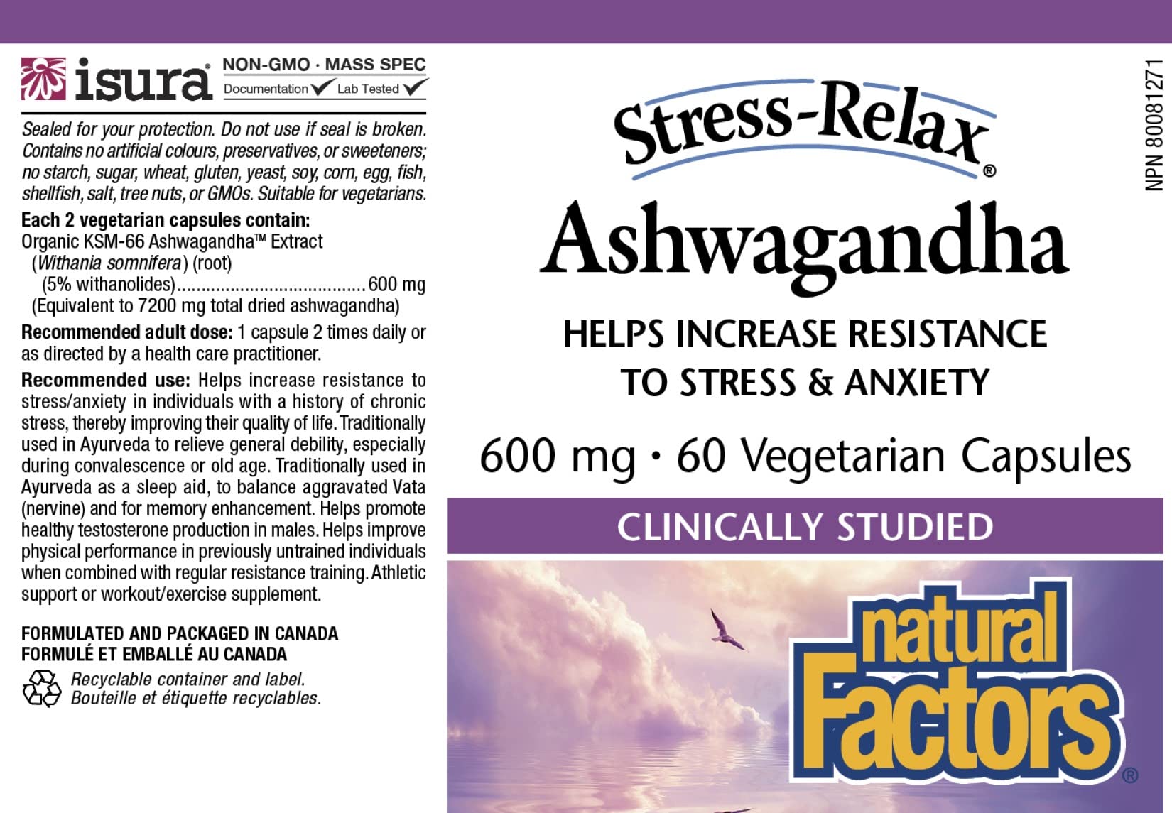 Natural Factors - Stress-Relax Ashwagandha 600 mg