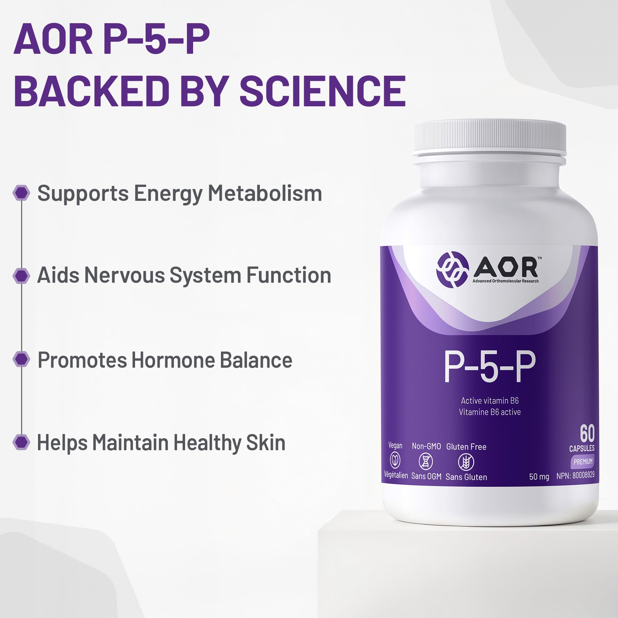 AOR P5P Complément de Vitamine B6 50 mg