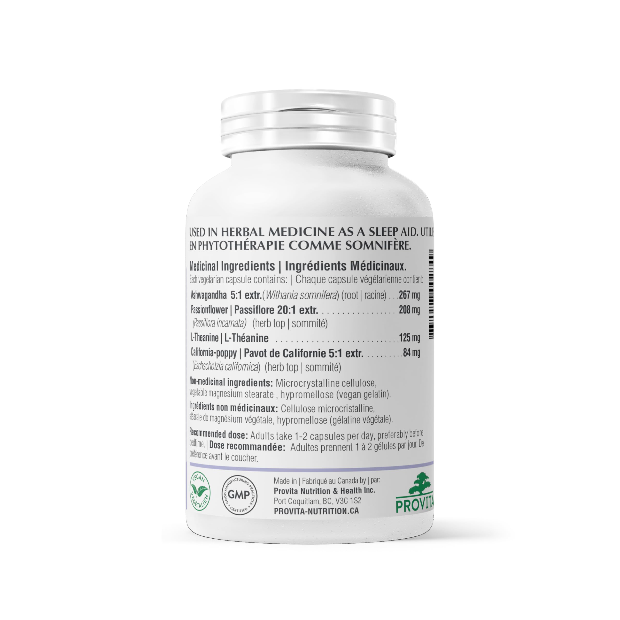 Dream-On™ - Aide naturelle au sommeil sans mélatonine de Provita | Ashwagandha, pavot de Californie, passiflore et L-théanine | Soutient un cycle de sommeil sain | Complément de sommeil sans accoutumance | 60 gélules