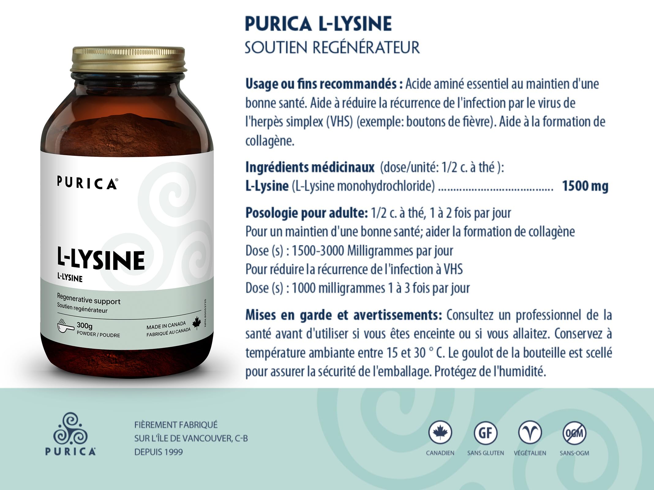 PURICA L-Lysine en poudre
