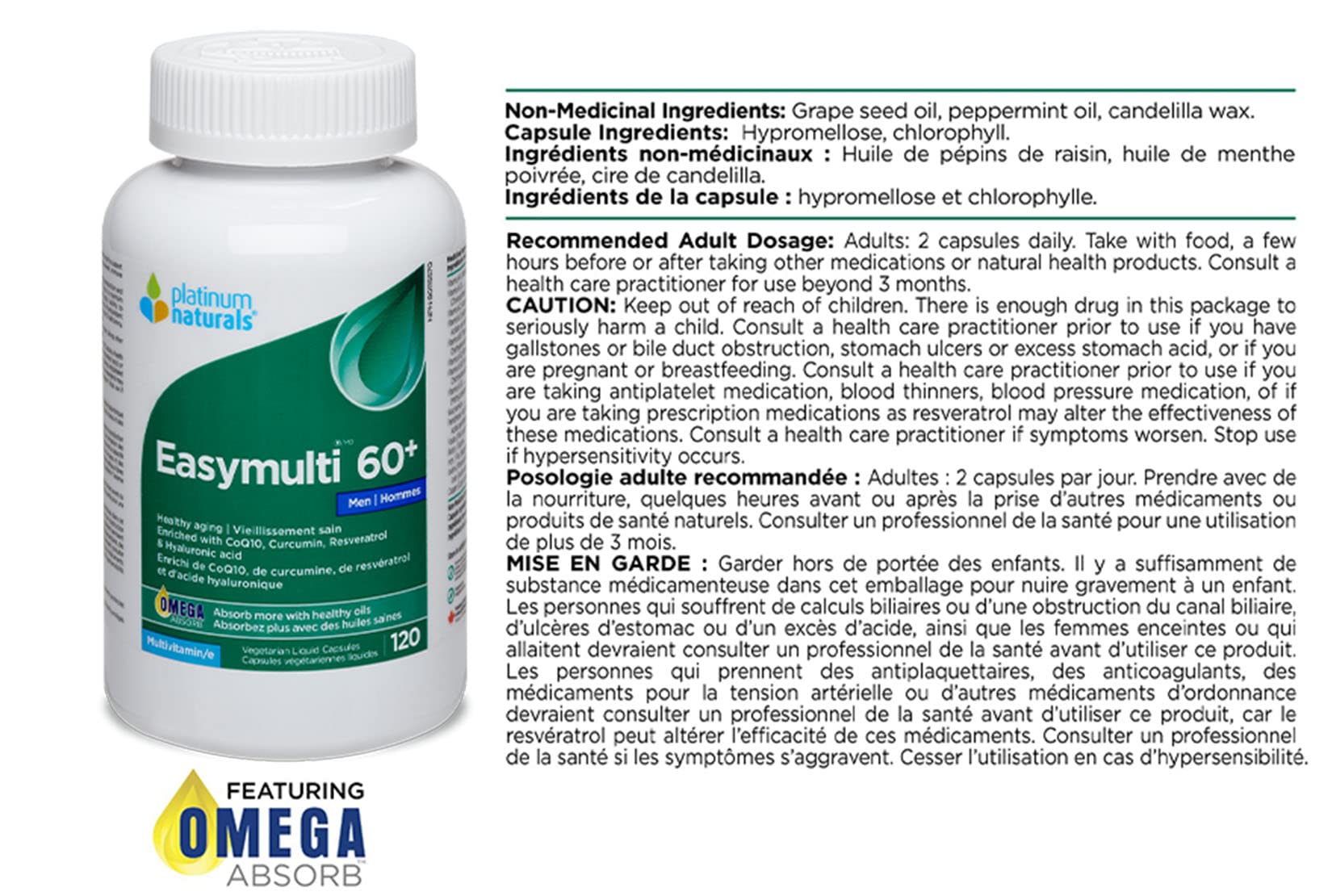 Platinum Naturals Easymulti 60+ for Men