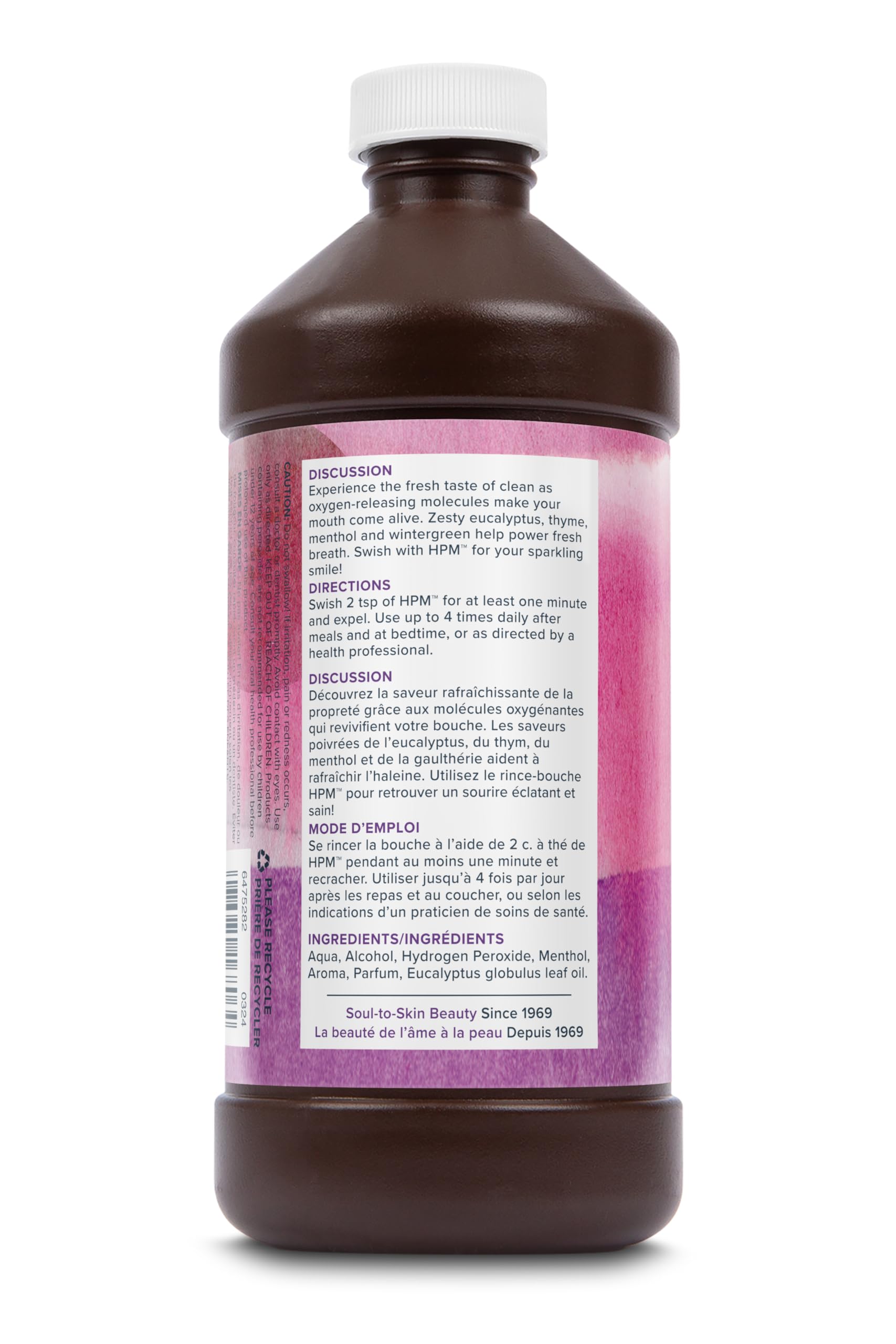 Heritage Store – Bain de bouche au peroxyde d'hydrogène | Menthe d'hiver | Rinçage buccal doux quotidien | Liquide | 480 ml | 16 oz