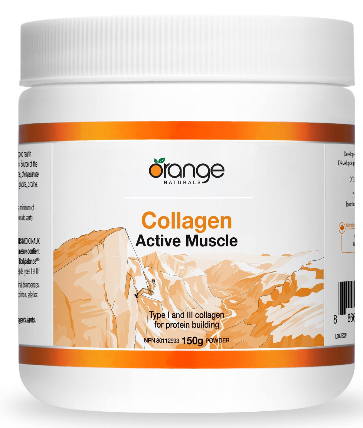 Orange Naturals Collagen Active Muscle, Collagen Powder, 5g, Orange, 150g