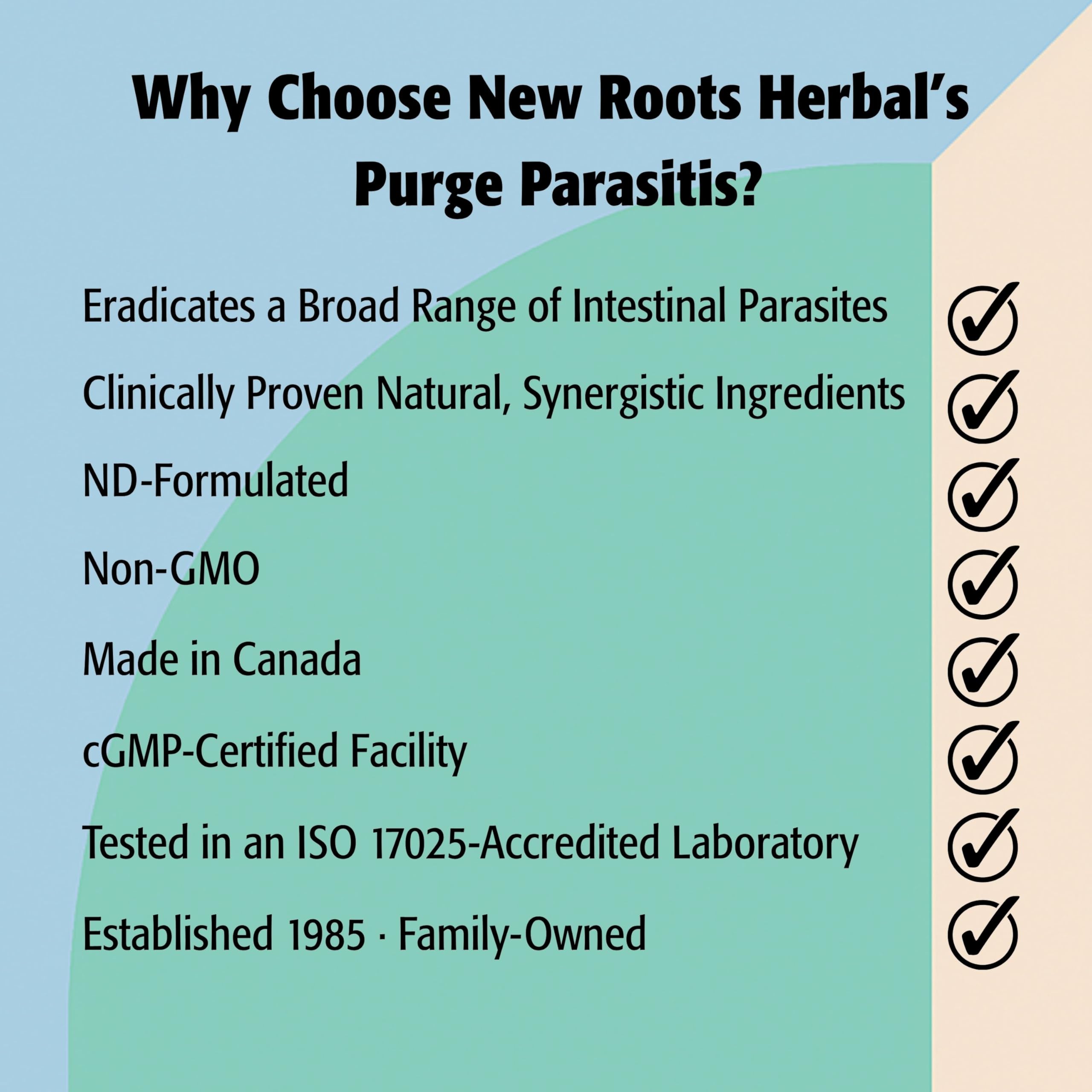 New Roots Herbal Purge Parasitis Capsules, 180 gélules végétales pour adultes – Nettoyage complet des parasites avec de l'armoise, de la coque de noix noire – Supplément de soutien digestif et antiparasitaire – 1 bouteille